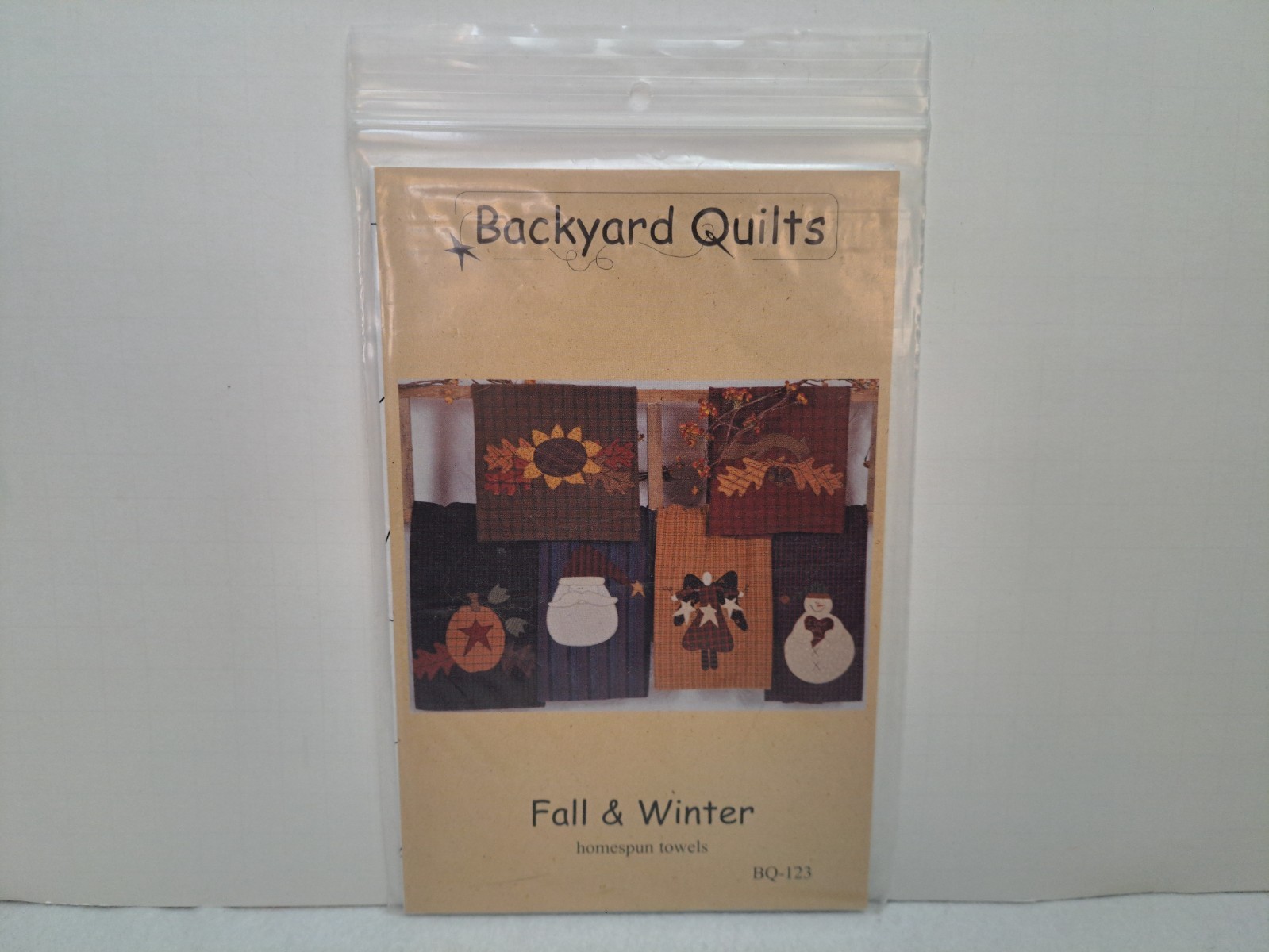 Backyard Quilts Pattern - Fall & Winter Homespun Towels #BC-123 - Uncut