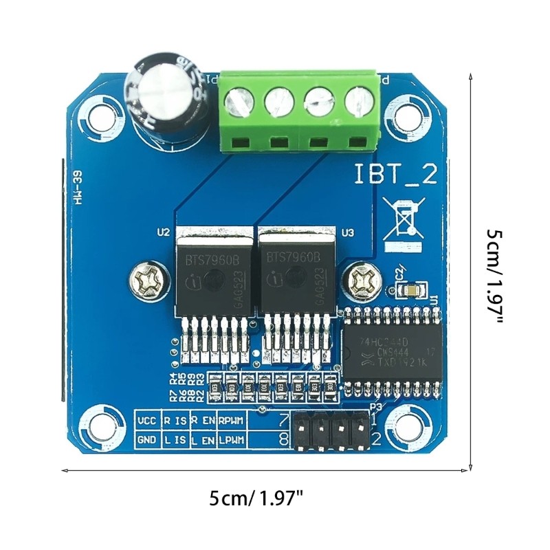 BTS7960 43A High PowerMotor Driver Module/for Smart Car Driver Module Current Li