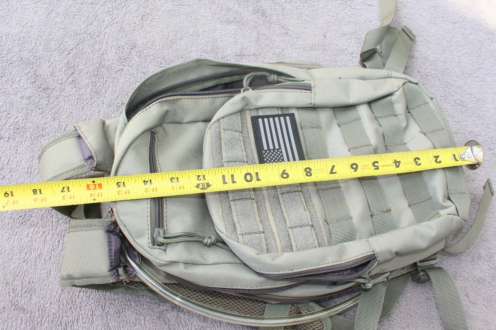 Small Light weight Day Back Pack Hydration backpack Molle Hook Loop Grey OS