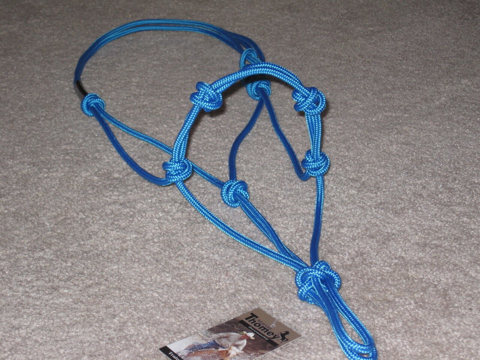 4 KNOT HALTER~$23.95~THOMEY NATURAL HORSE TRAINING HALTER~Average Size~BLUE