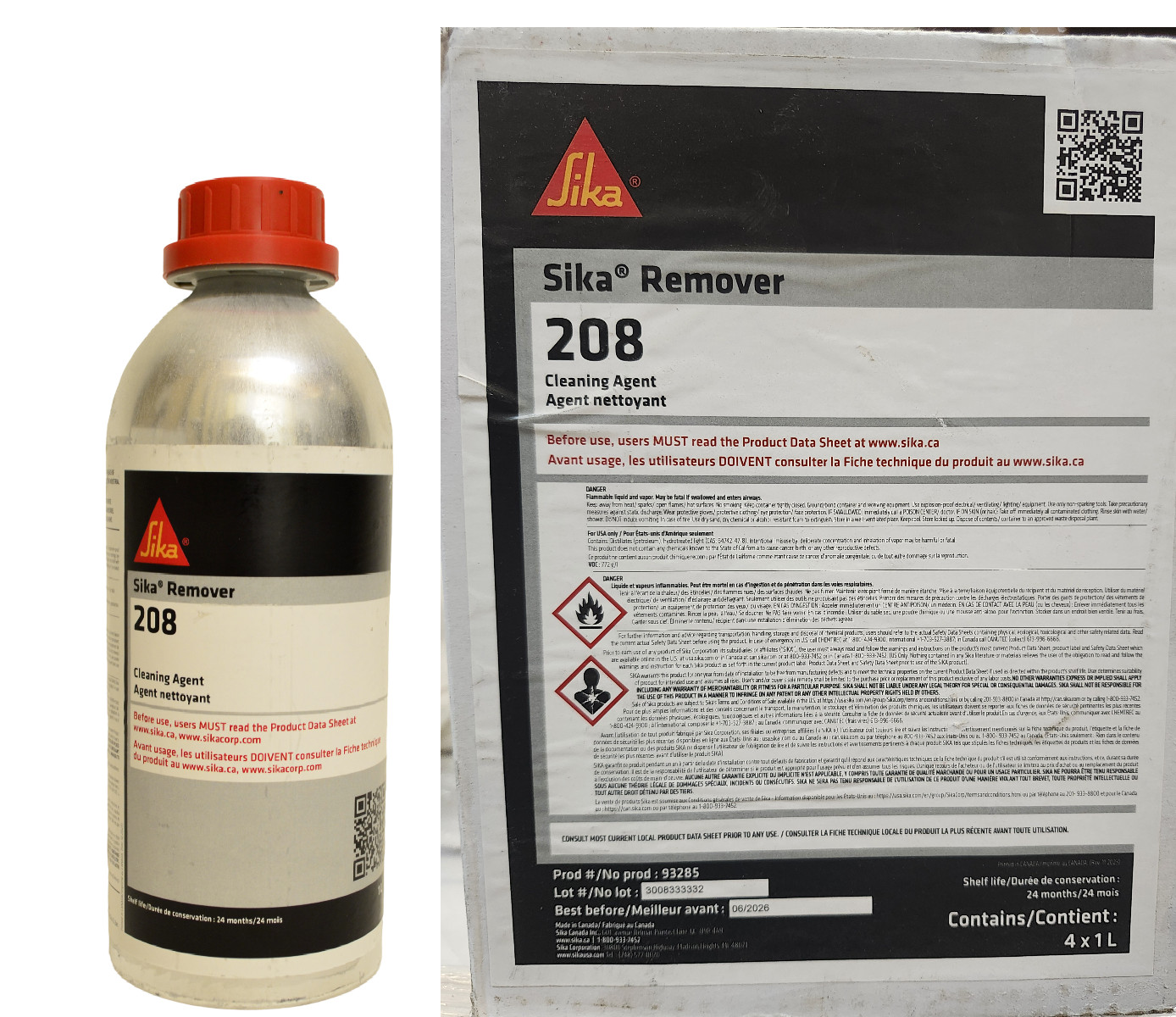 SIKA Remover 208 Special Cleaning Agent 1 Liter Can - Best Before June 2026