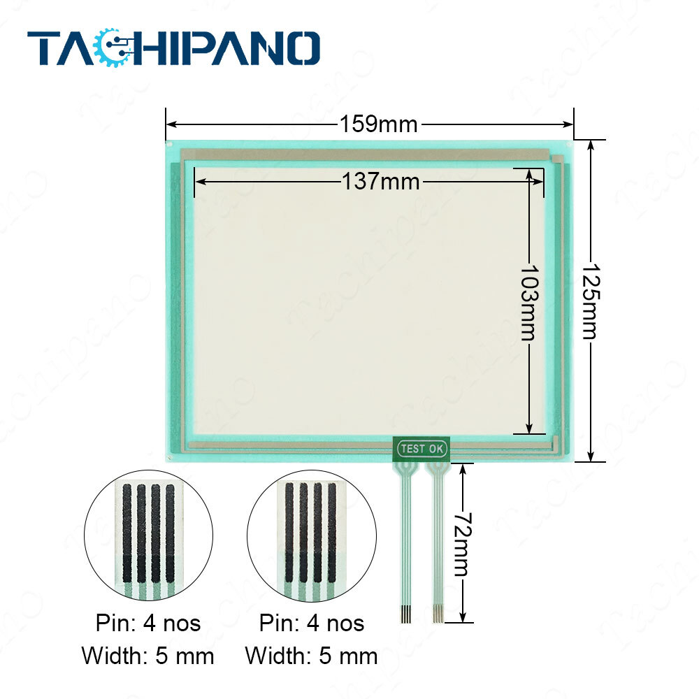 1X  for 50817-1455 50819-1124  Touchpad Panel Glass Touch Screen