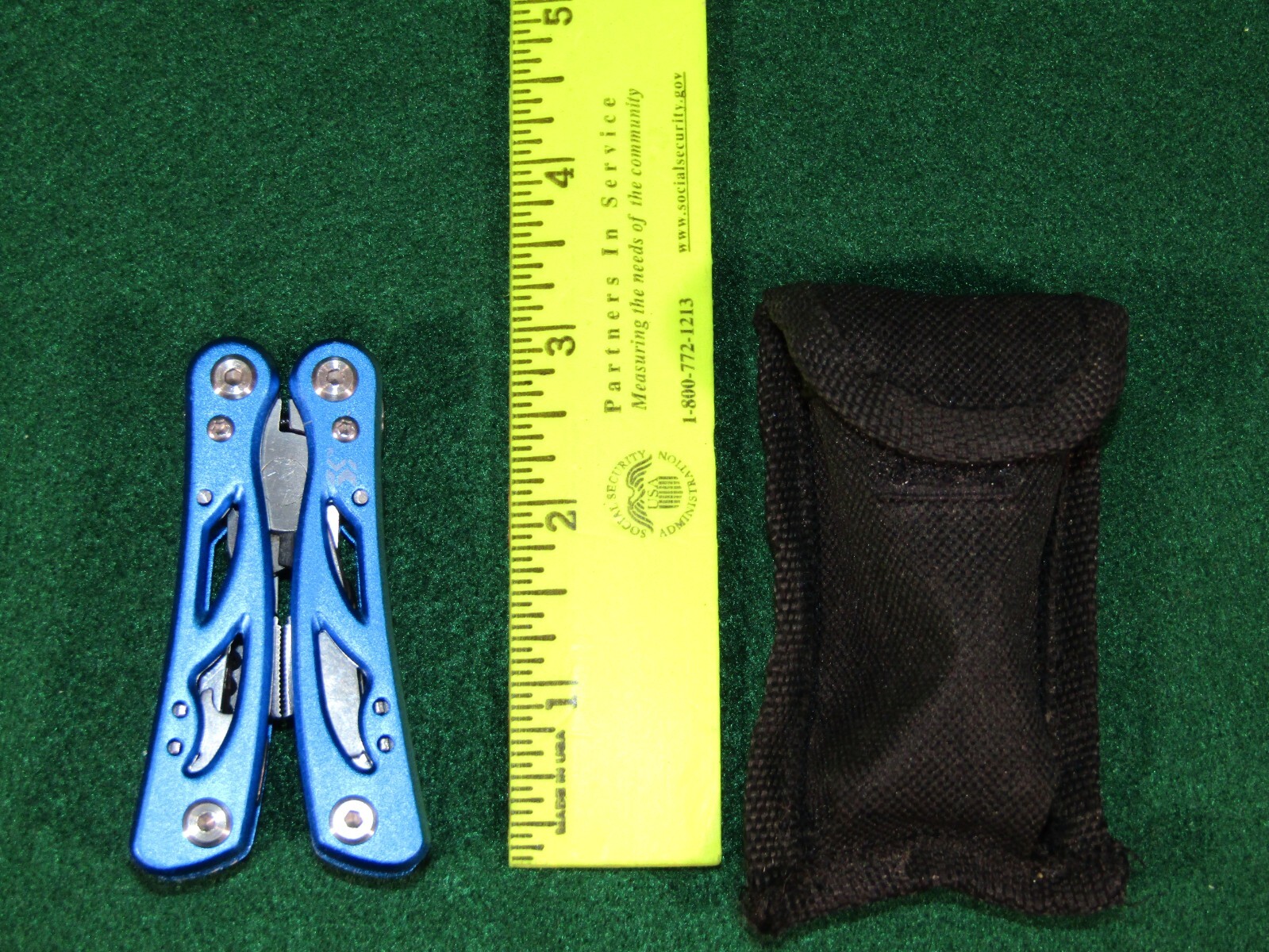 Compact 10 In 1 Micro Multi-tool Stainless Steel Extremely Useful w/Pouch-Blue