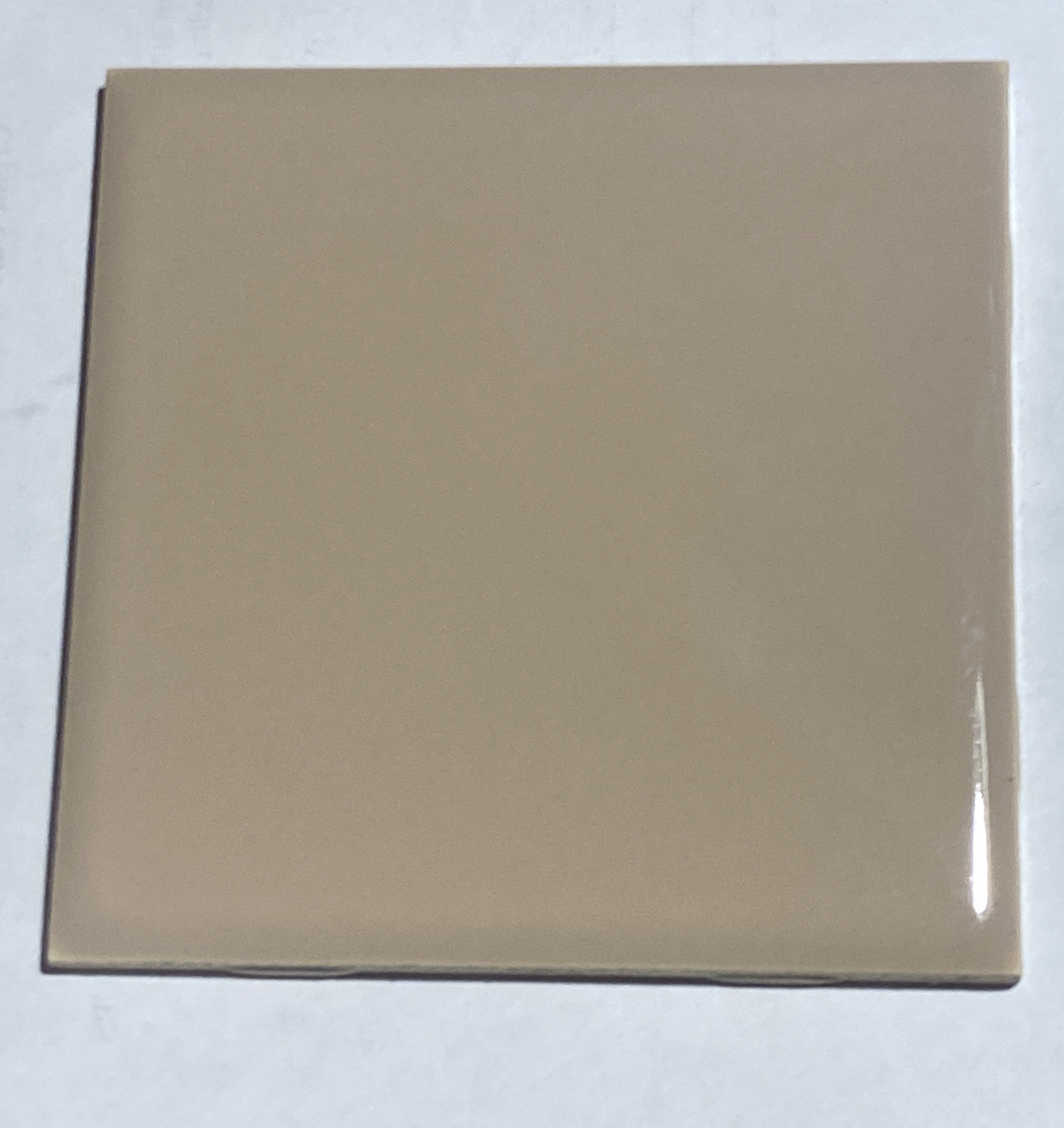 1 pc. American Olean Glossy Ceramic Tile Glossy Sand 4-1/4" Square New Old Stock