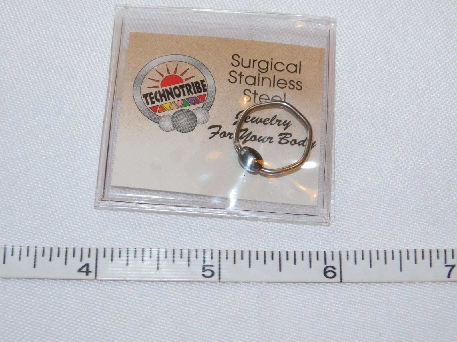 Technotribe 16 Guage Hexagon Surgical Stainless Steel Body Piercing NOS