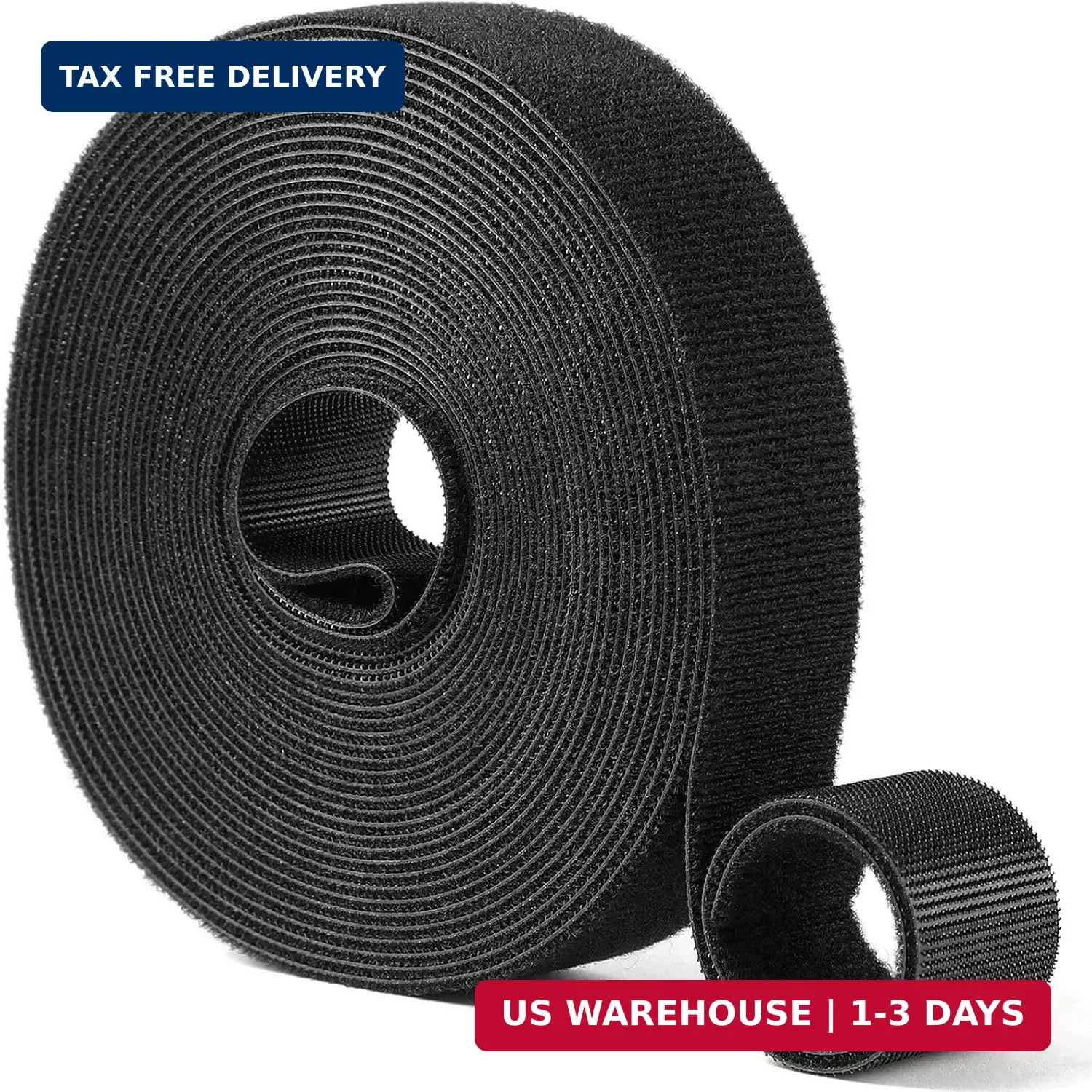 1in x 24ft | Hook and Loop Straps Heavy Duty | Double Sided Self-Gripping Strips