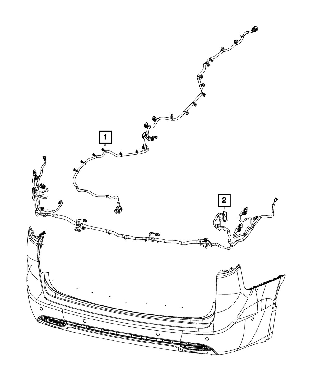 Genuine Mopar Rear Fascia Wiring 68630374AA
