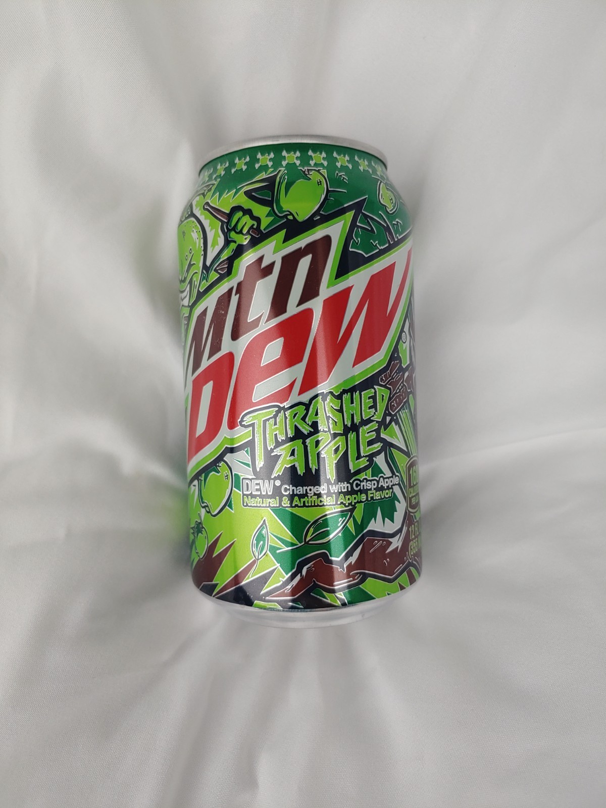 (Discontinued) 2022 Mtn Dew Thrashed Apple - unopened can of Mountain Dew