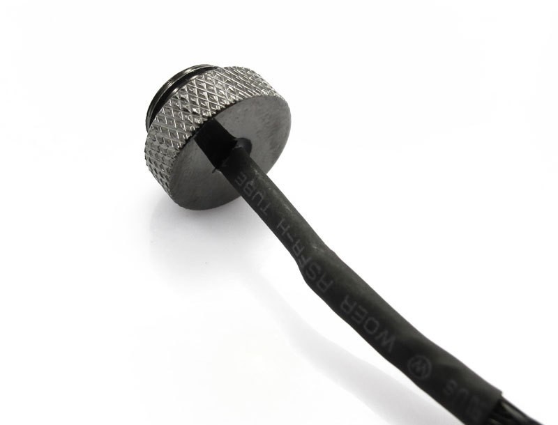 XSPC G1/4" Plug Fitting with 10K Temperature Sensor (Black Chrome)