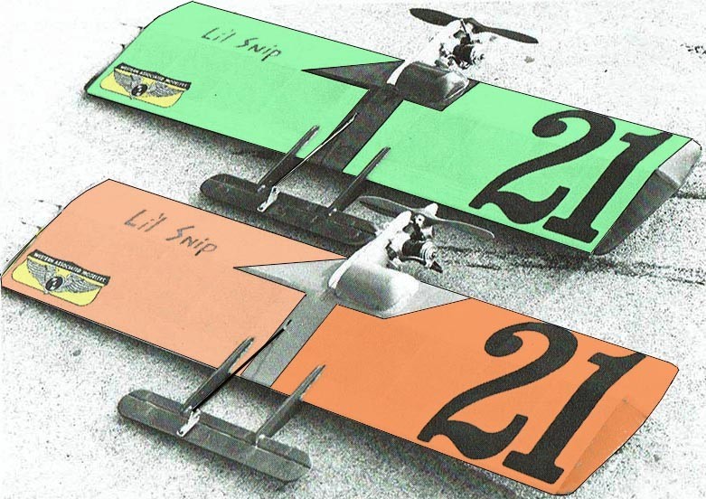 Model Airplane Plans (UC): Li'l Snip 25½" Wingspan ½A Combat by Rich 'von' Lopez