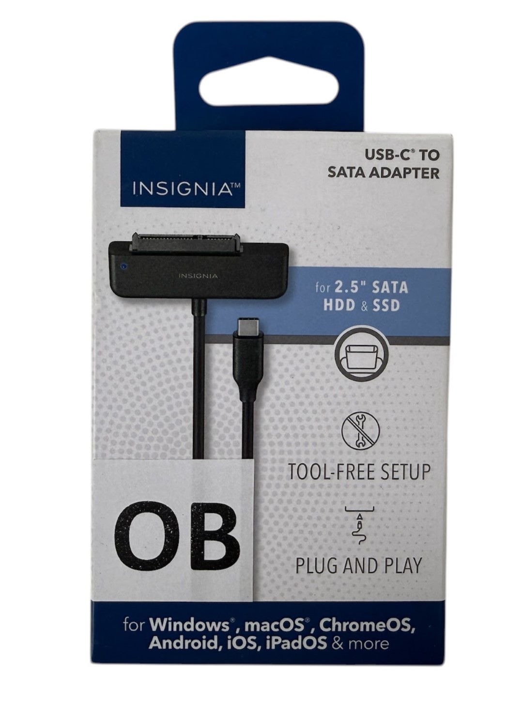Insignia SATA to USB-C Adapter for 2.5” SATA Drives