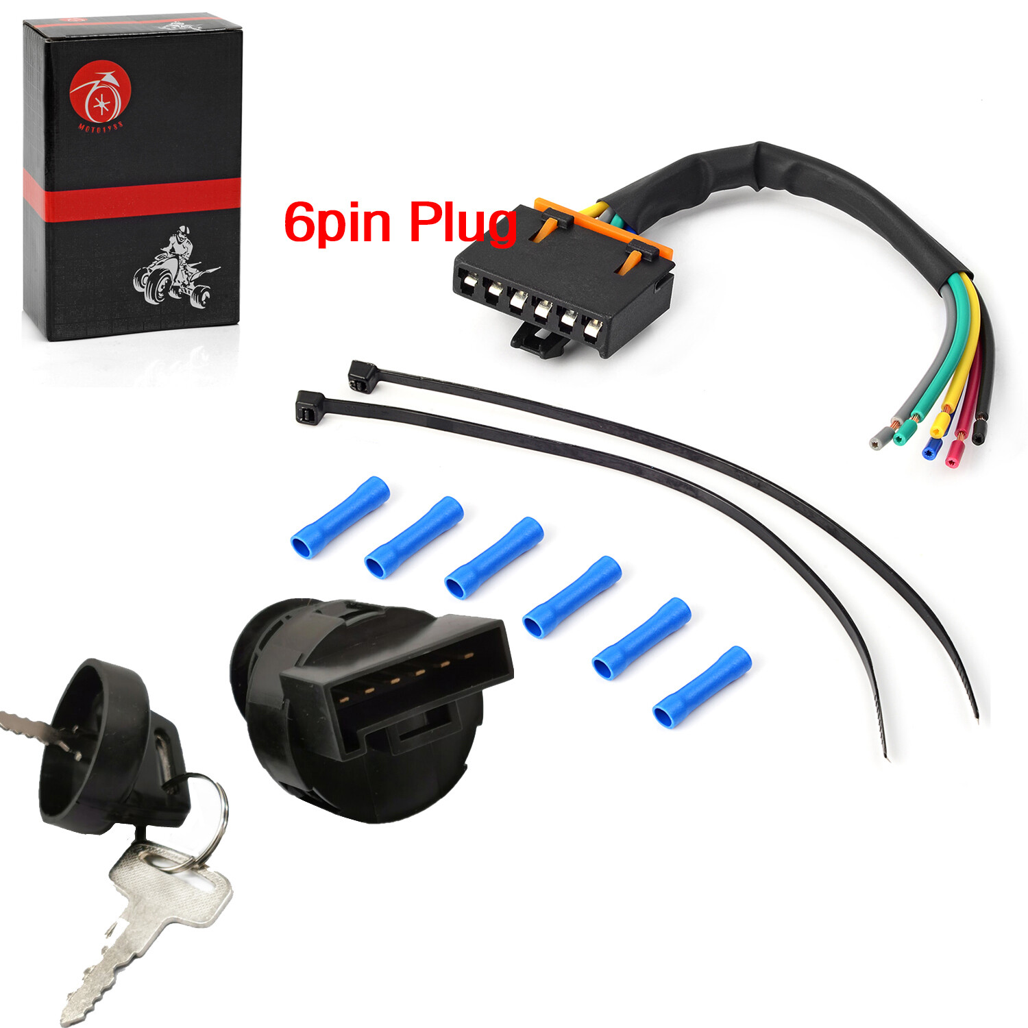 IGNITION KEY SWITCH REPAIR HARNESS PIGTAIL FOR POLARIS SPORTSMAN 500 RSE 2000-13