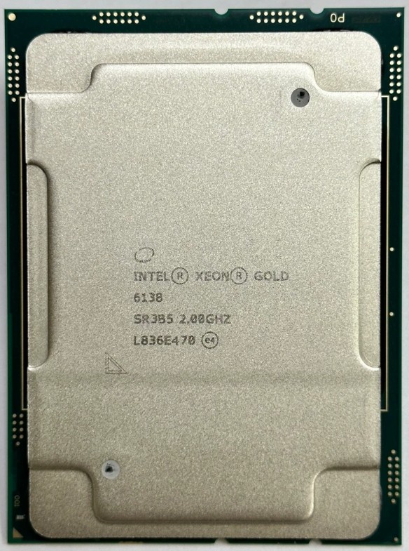 Intel Xeon Gold 6138 (SR3B5) 2.00GHz 20-Core LGA3647 125W 27.5MB Cache CPU