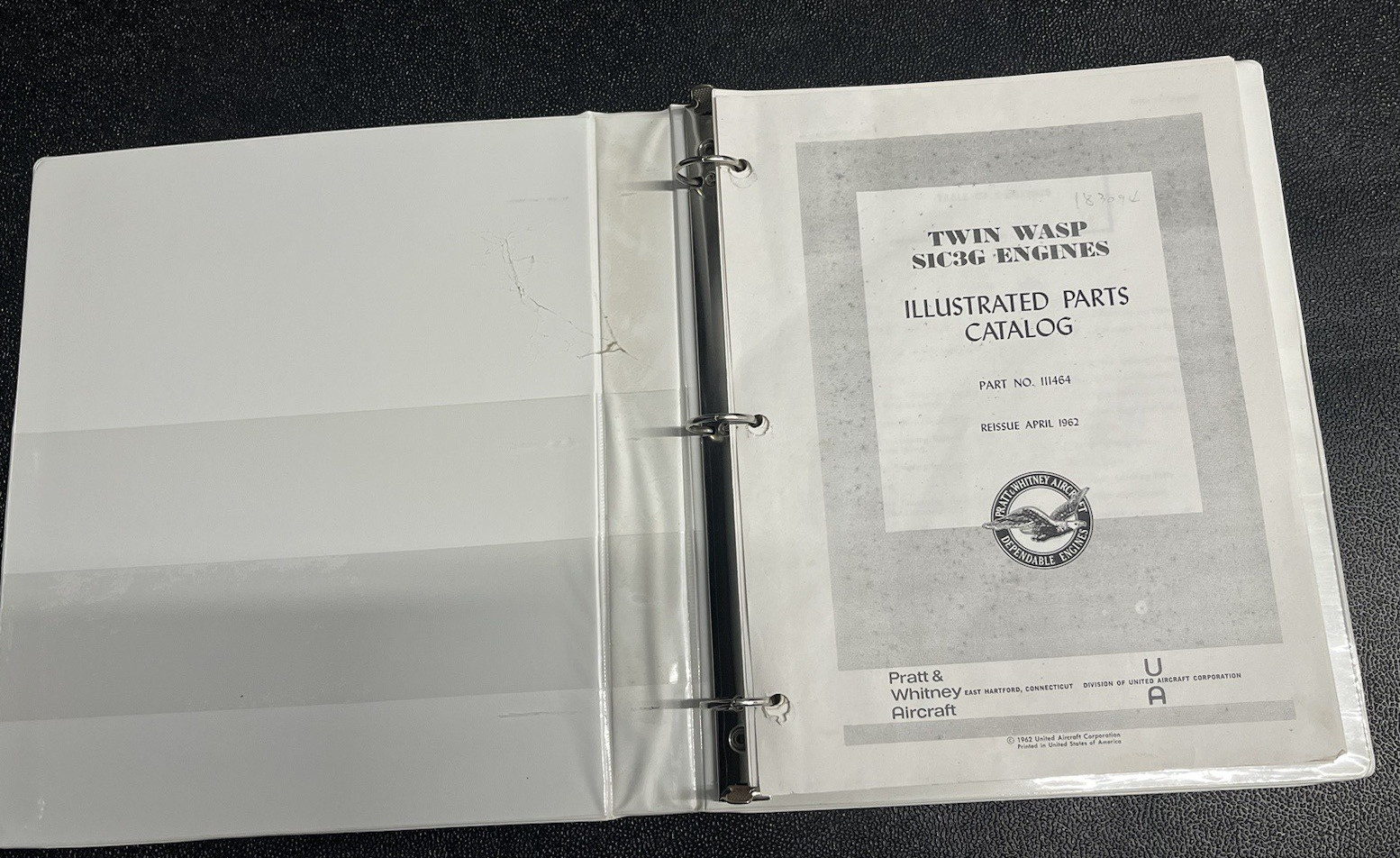 Twin Wasp S1C3G Engines Part Catalog Part 111464 Pratt & Whitney Copy