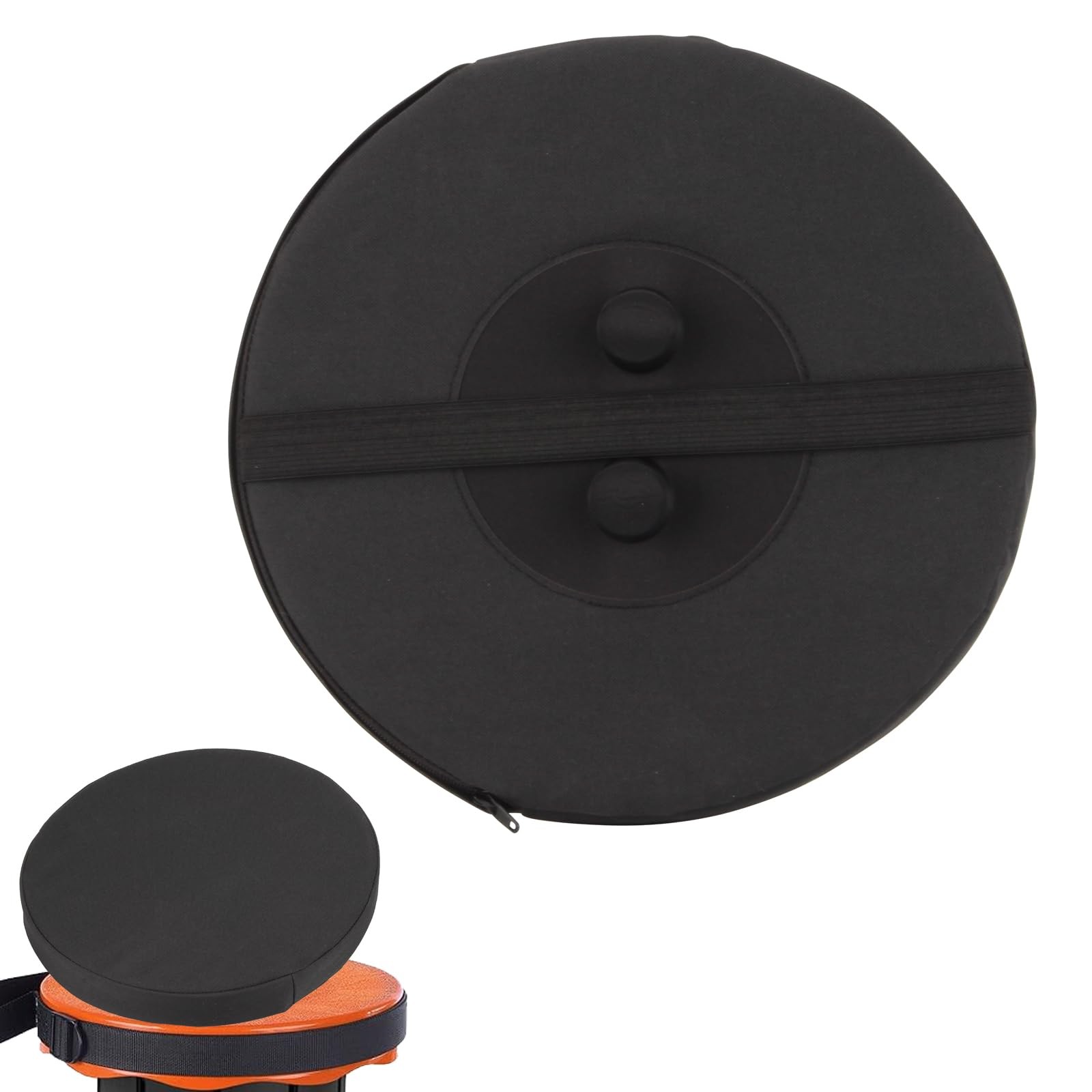 Telescopic Stool Cushion with Memory Foam, Round Thickened Collapsible Stool ...