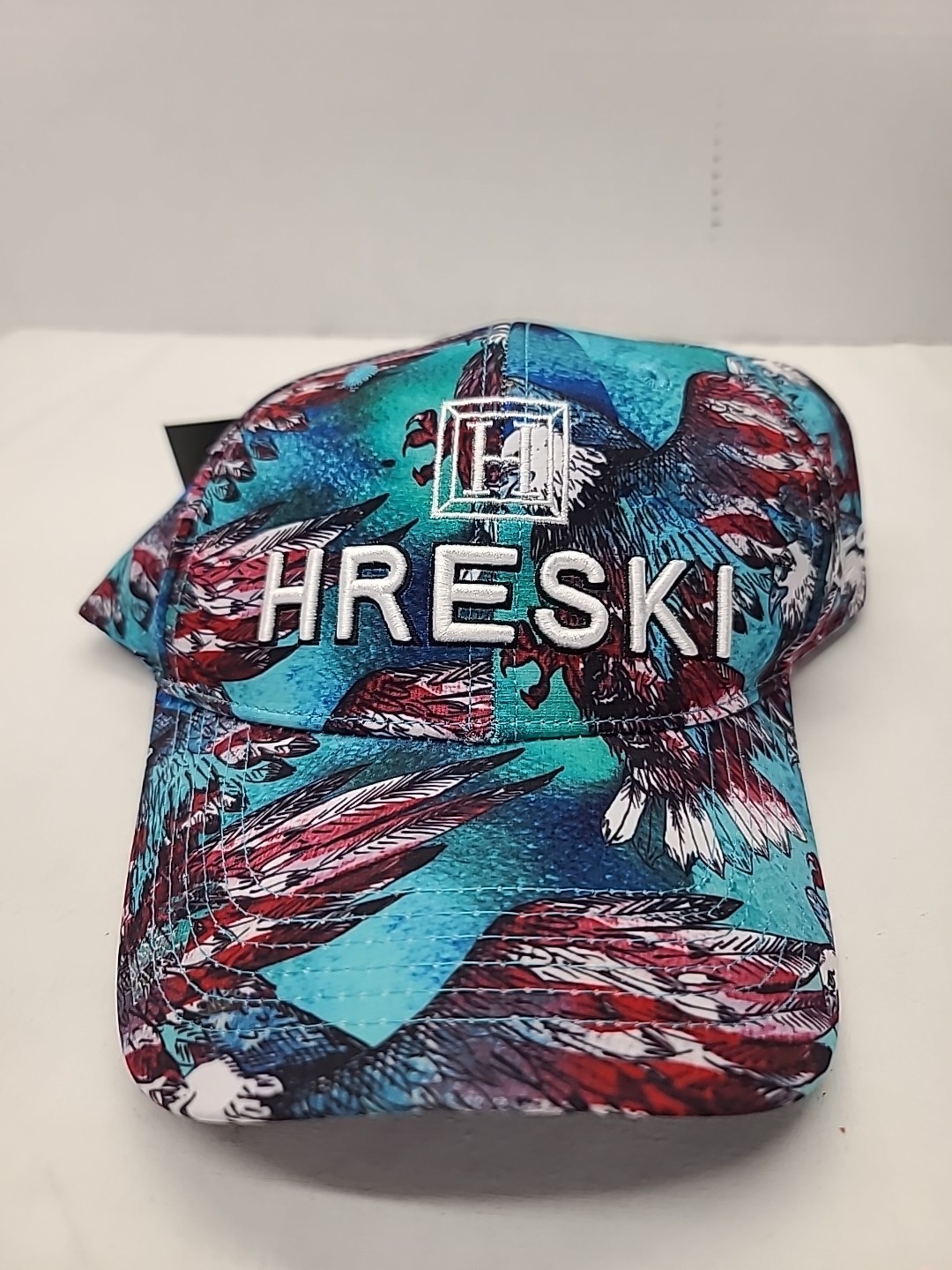 HRESKI Golf Hat ~ Eagle , Adjustable Strapback Breathable Lightweight Adult Sz