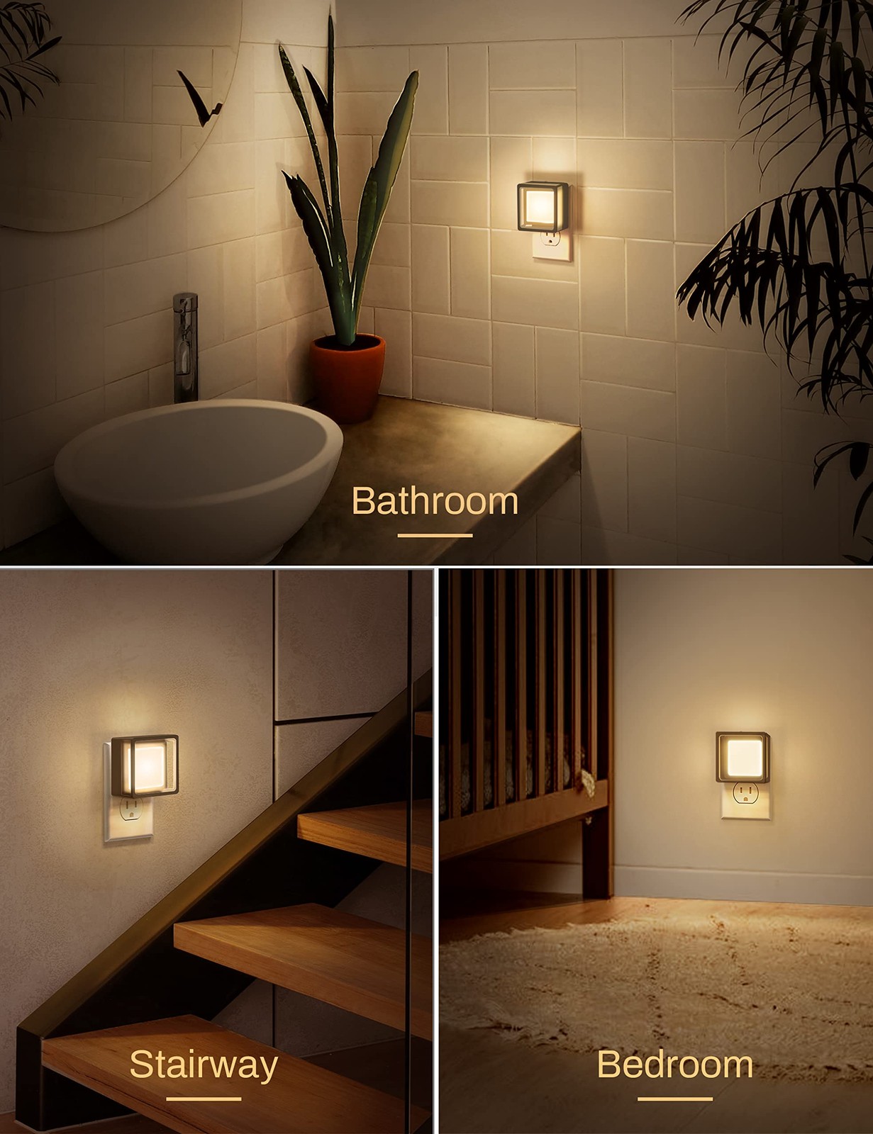DORESshop LED Night Light, Lights Plug 2 Count (Pack of 1), Soft White