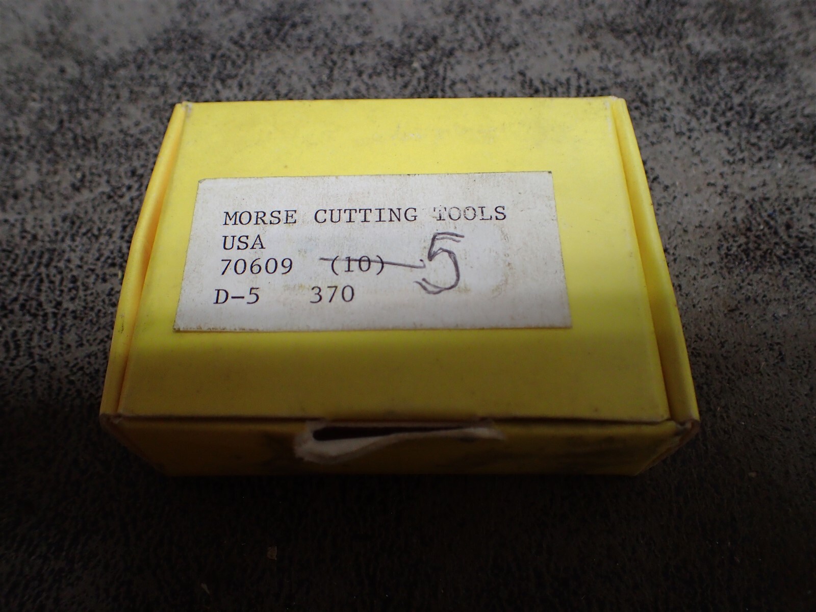 (Box of 3) NEW Morse 70609 5/16"x5/16" Single Point Carbide D-5 370 (BN241)