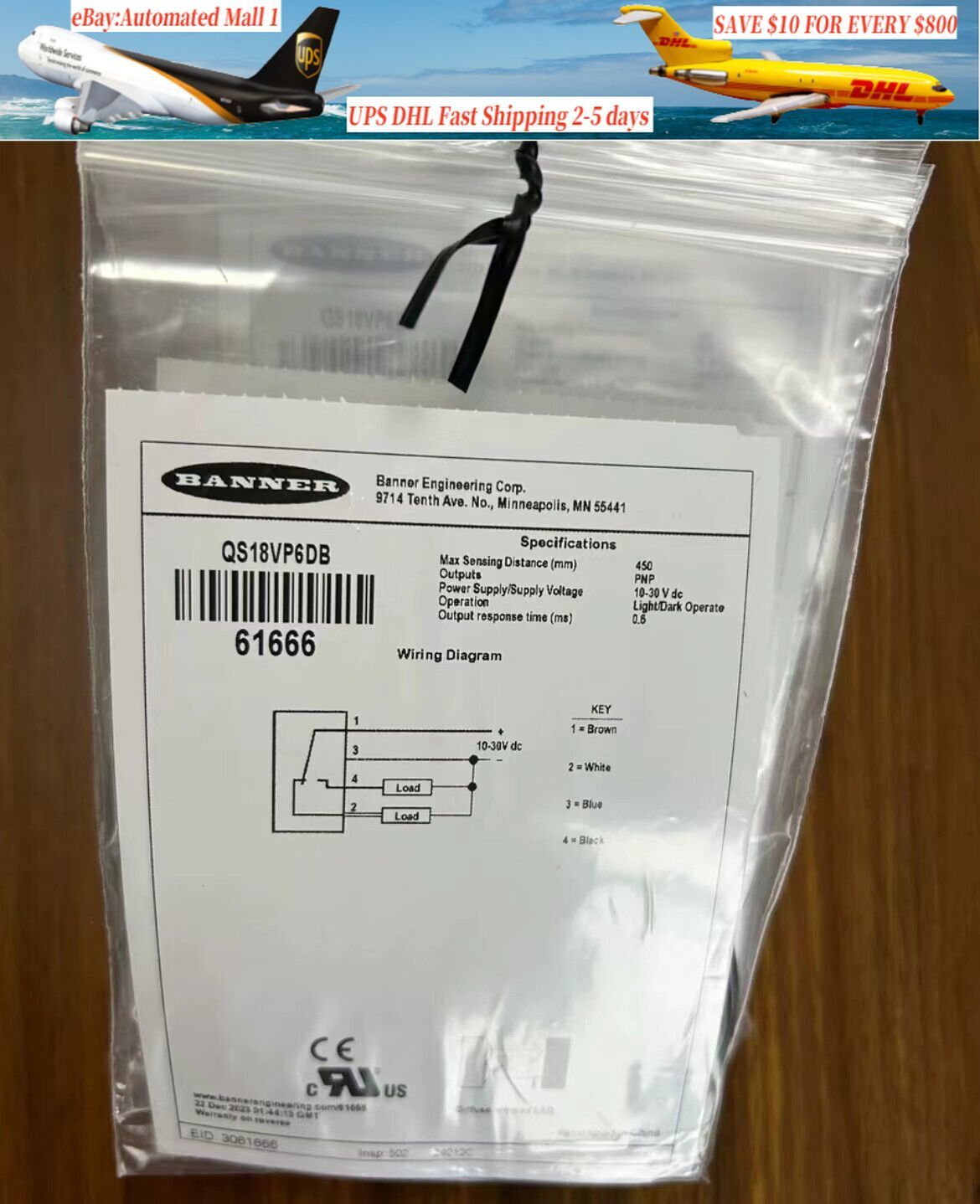 NEW BANNER QS18VP6DB sensor Fast Shipping