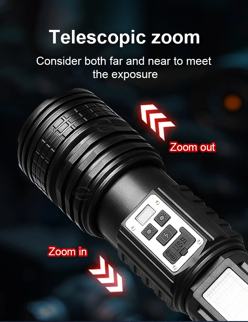 19000000LM Most Powerful Flashlight High Power Rechargeable Led Flashlight US