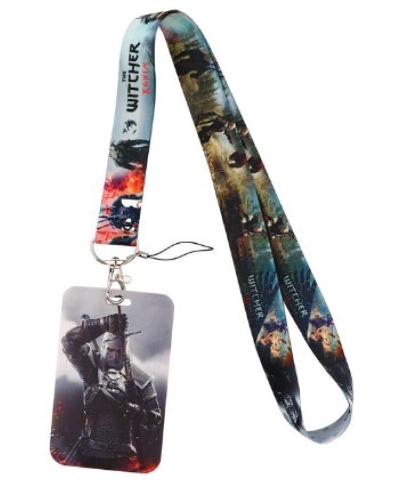 The Witcher Themed Lanyard w/ ID Holder Keychain