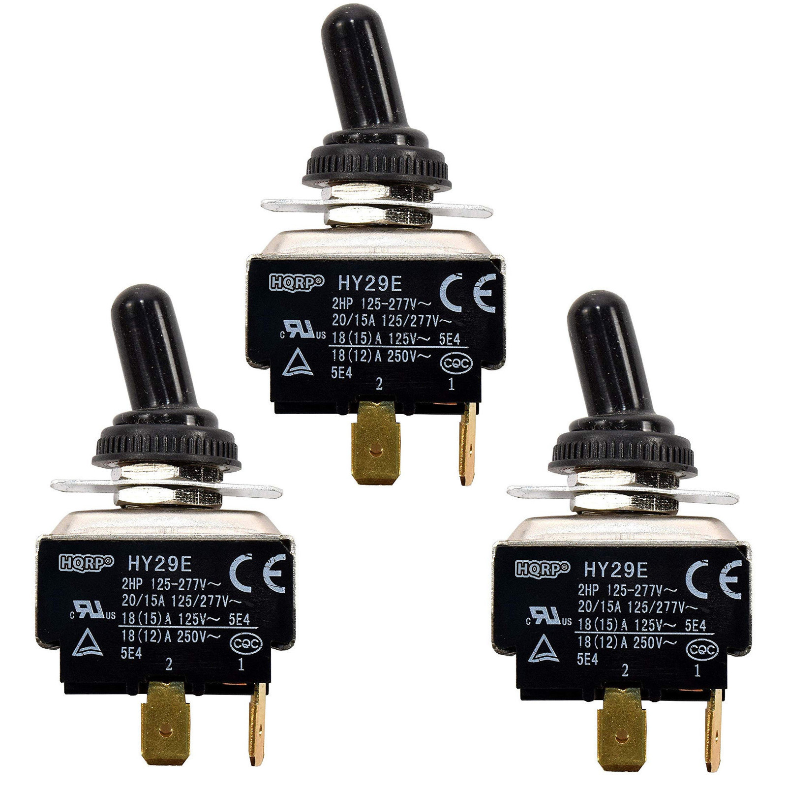 3-Pack 4-Pin Toogle ON-OFF Switch for Trailer Restorations, DIY Projects, HY29E