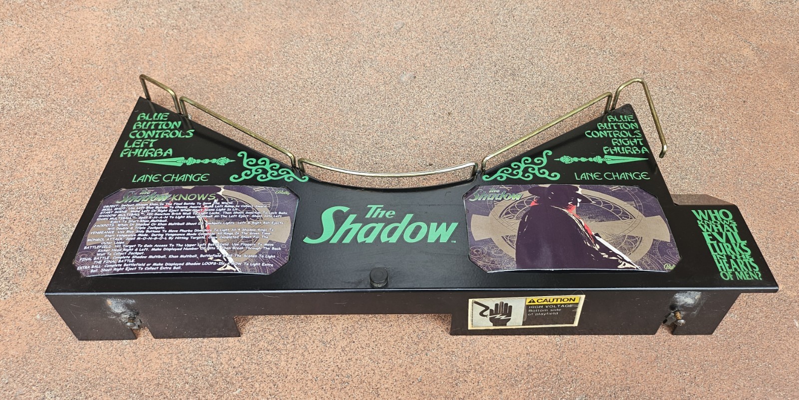 The Shadow Bally Pinball Machine Apron