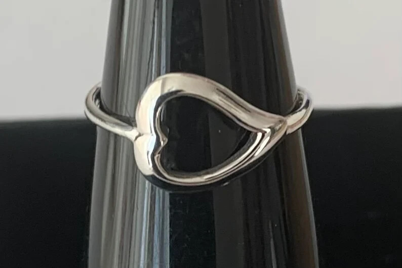 WOMEN'S Foot Jewelry Solid Metal 925 Silver Adjustable Heart Toe Ring