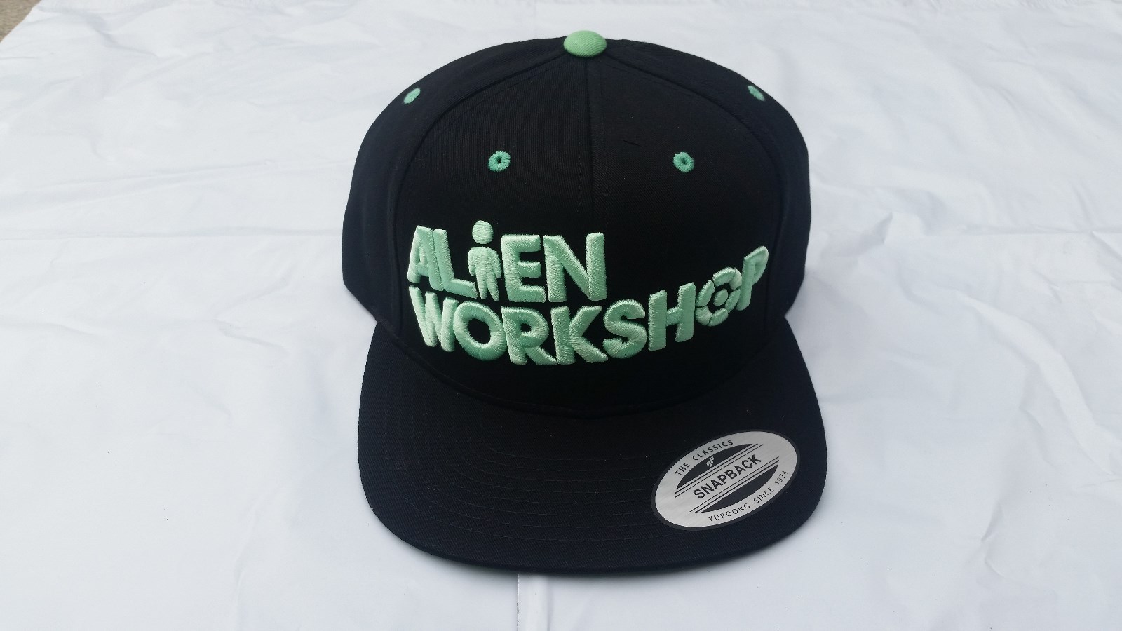 New Alien Workshop Skater Baseball Black Mint Green Snapback Cap Hat