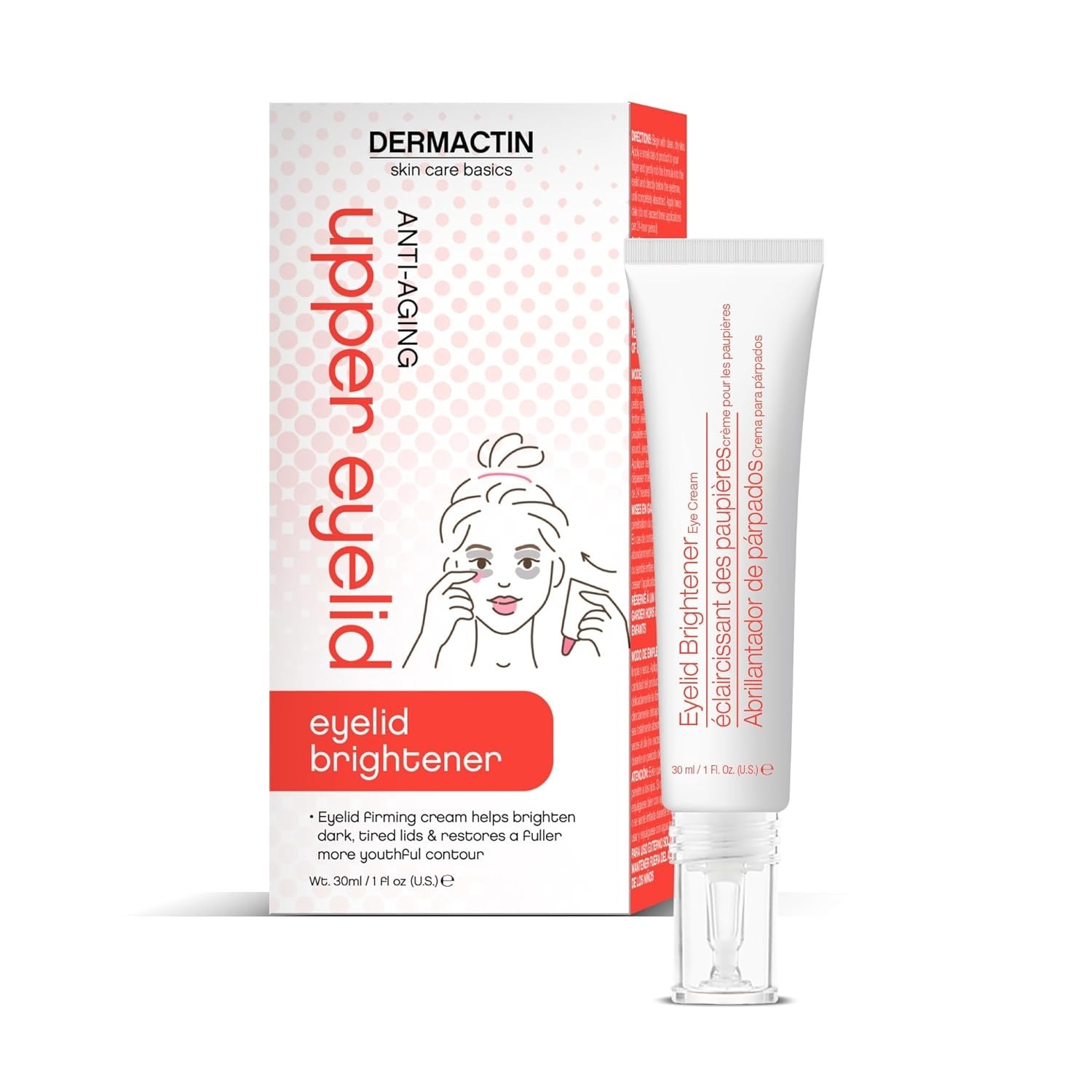 Upper Eyelid Cream 1 oz. Firms & Tones Sagging & Drooping Skin On Upper Eye L...