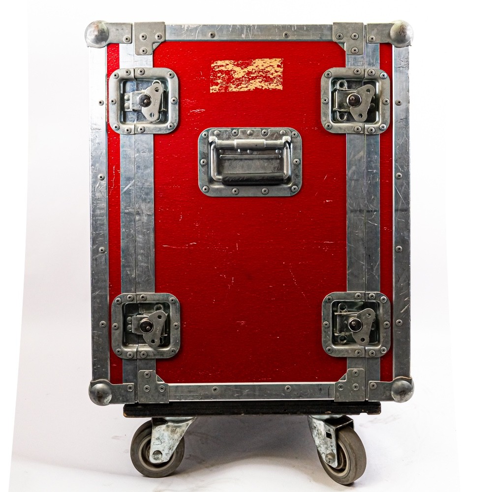 Nashville Custom Cases 11-Space ATA Rack Road Case on Wheels – Red