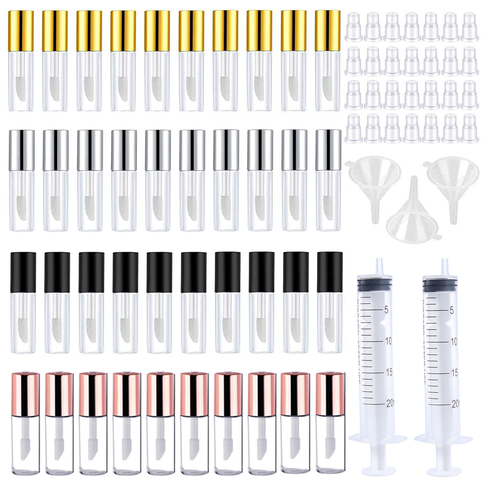 1.2 Ml Pretty Empty Lip Gloss Tubes Containers Set Clear Mini Refillable