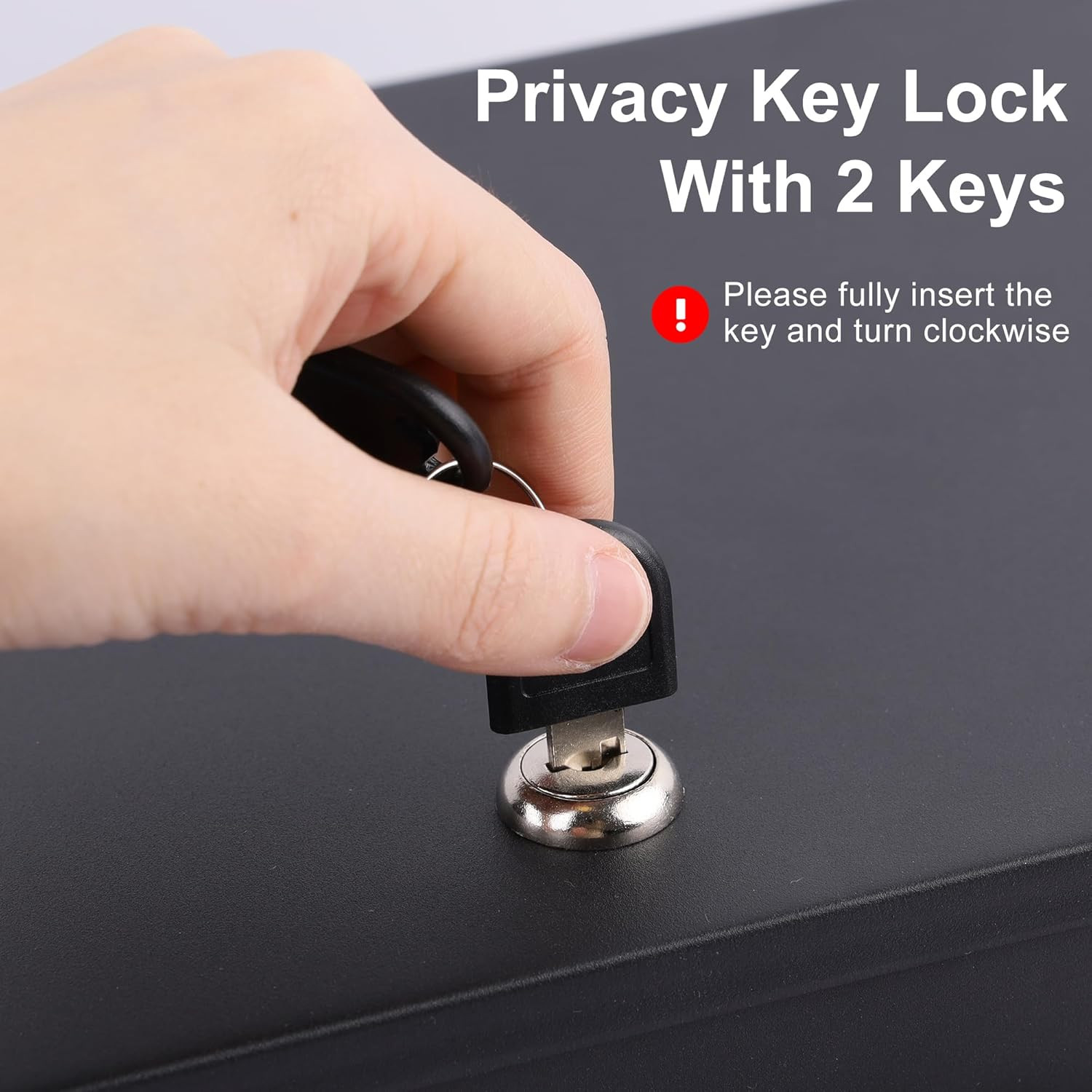Fireproof Document Box with Key Lock, Portable Metal Safe Box with Carrying H...