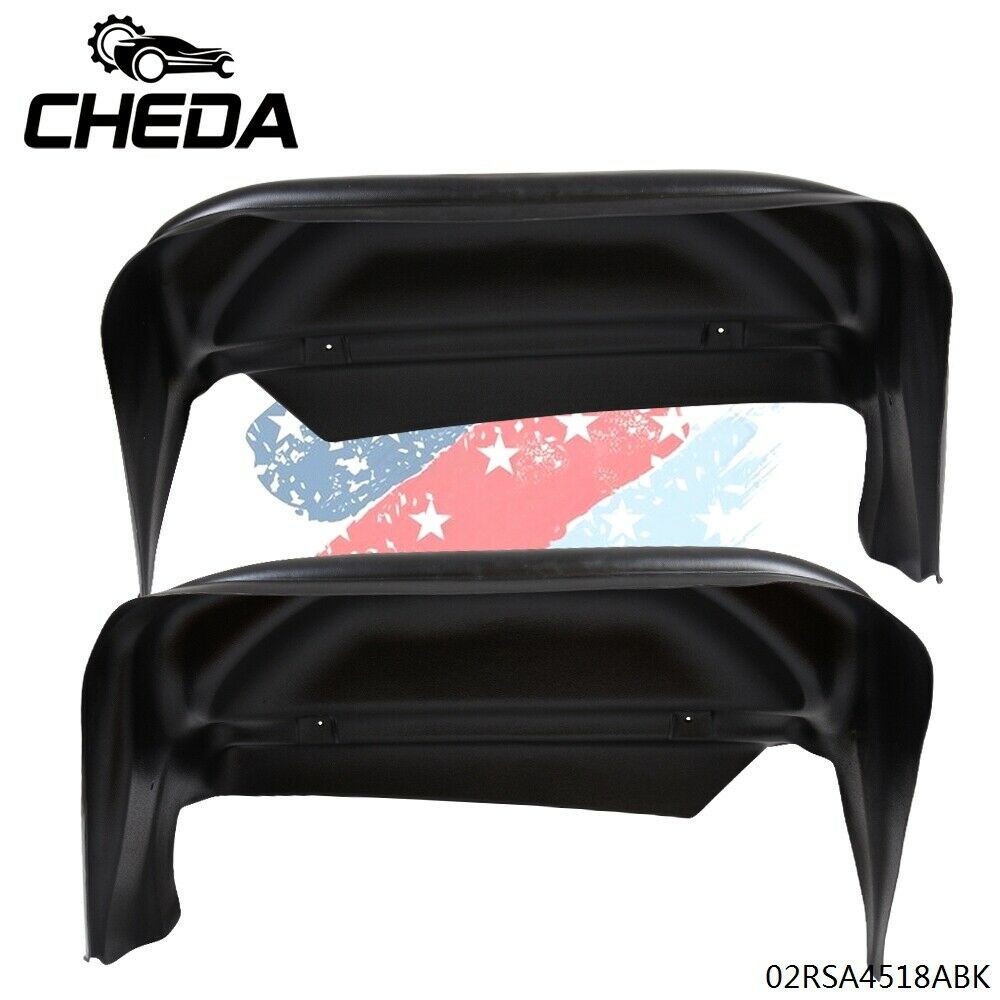Fit For 2015-2019 Chevy Silverado 2500 HD Rear Wheel Well Fender Guards Black US