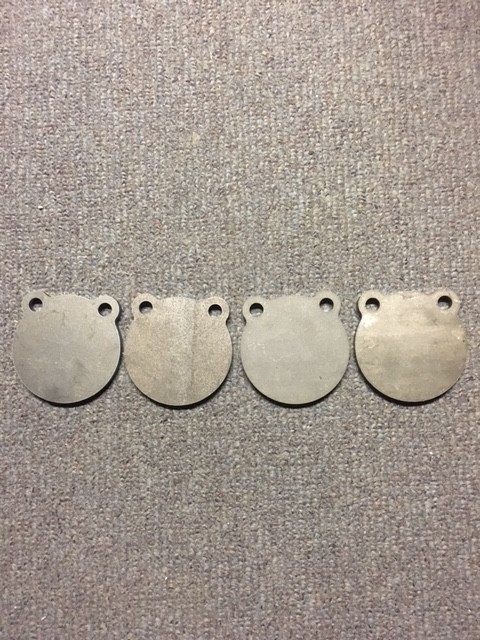 AR500 Steel Target Gong 4" x 1/2" 4 Piece Set! NRA Pistol Plate IDPA! USA MADE!!