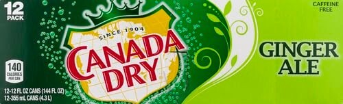Canada Dry Ginger Ale, 12 oz Cans, 12-Pack
