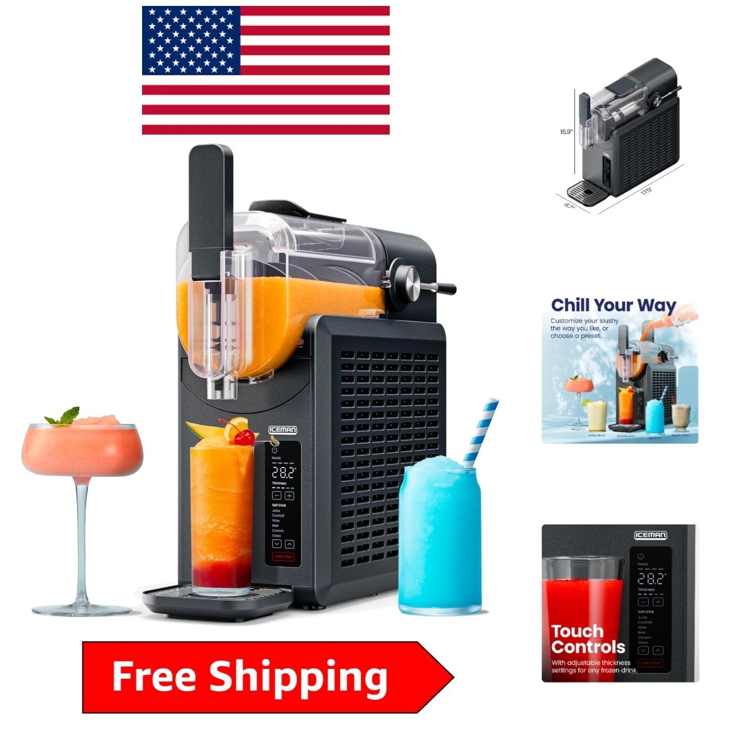 Chefman Slush-Ease 68oz Slushie Machine – Effortless Homemade Frozen Drinks