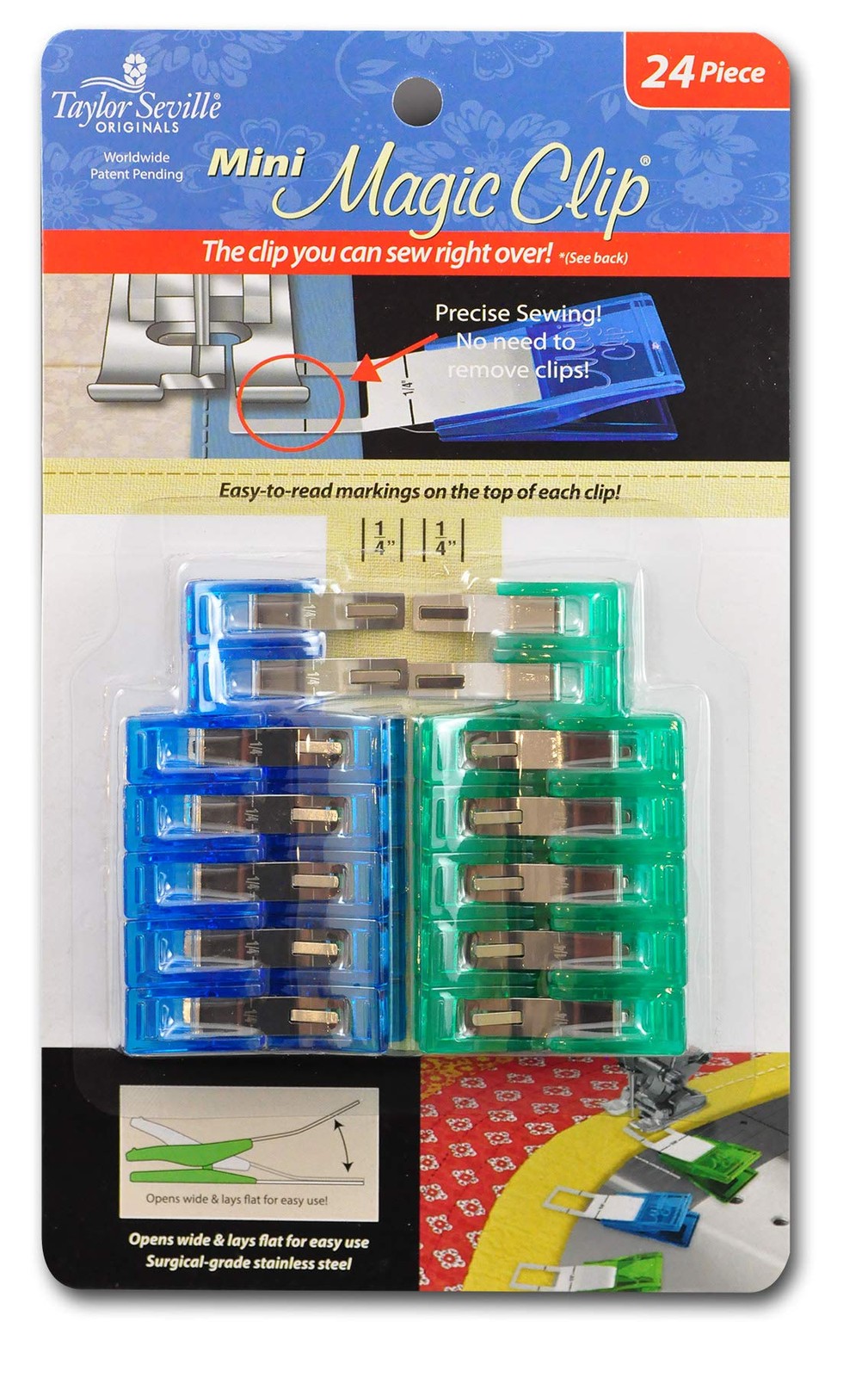 Taylor Seville Magic Clip Mini 24PCS - Sewing and Quilting Notions - Sewing A...