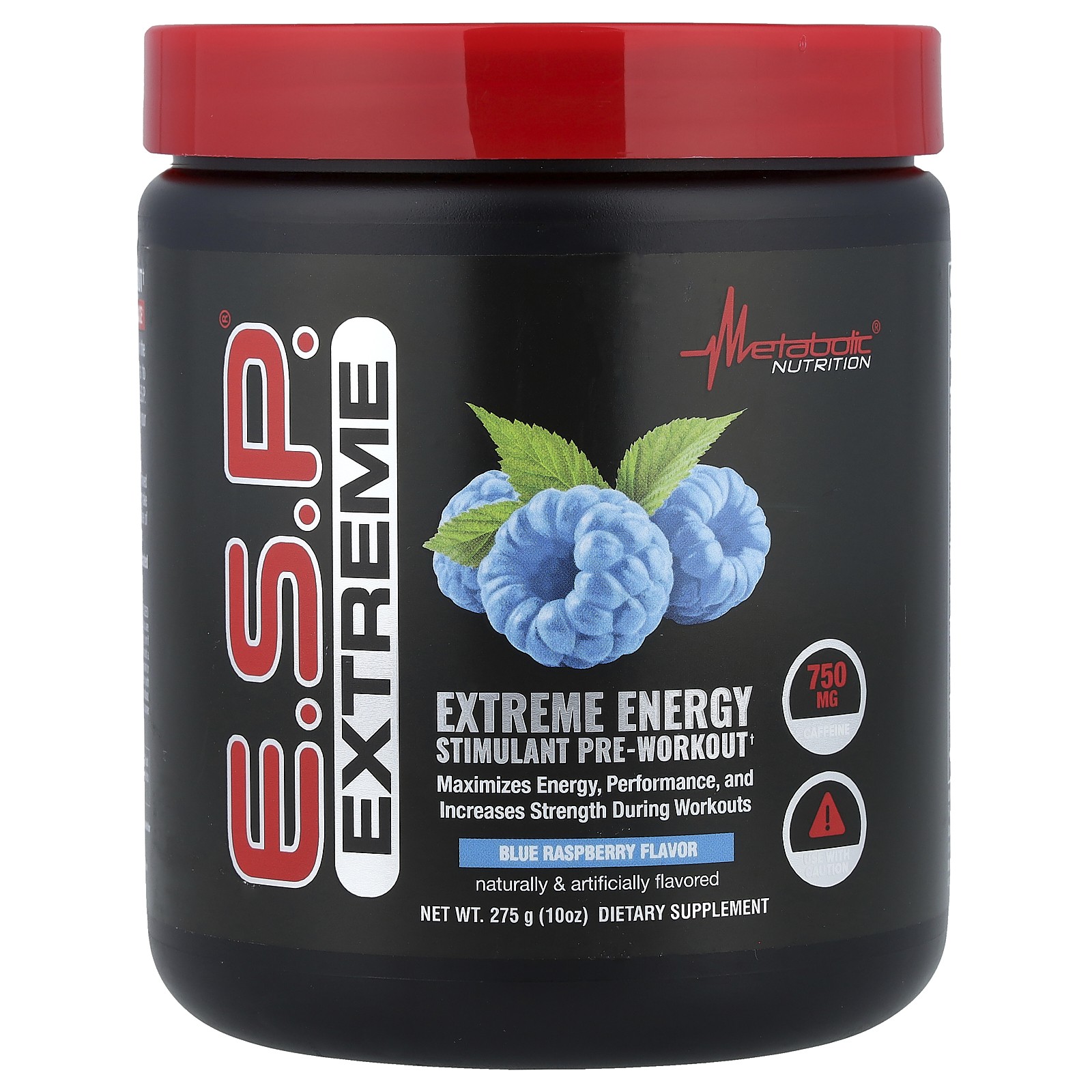 E.S.P.® Extreme Energy Stimulant Pre-Workout, Blue Raspberry, 10 oz (275 g)