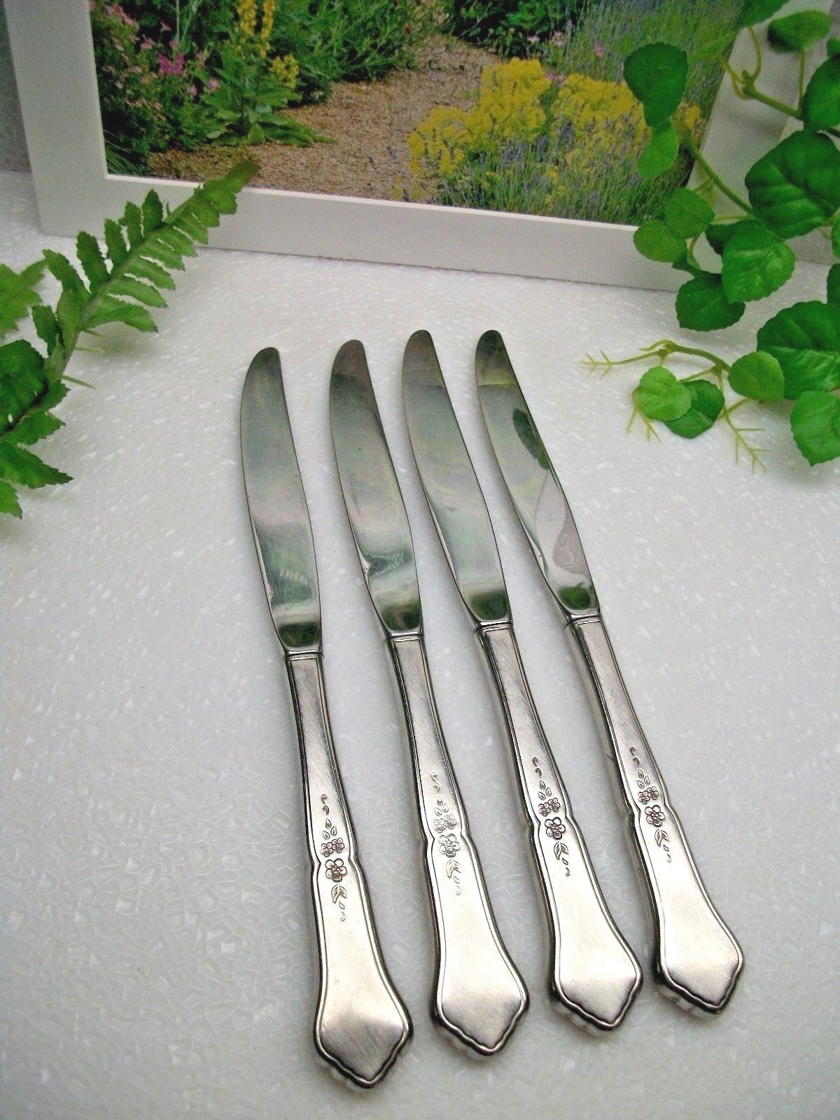 4   Oneida Silver   ASHMORE  Savannah  Stainless Steel   9"  Dinner Knives