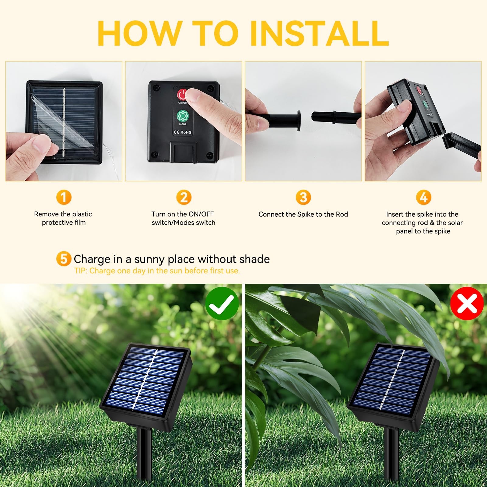 Solar String Lights Outdoor Waterproof 2 Pack Total 66ft 200LED 8 Modes Twink...