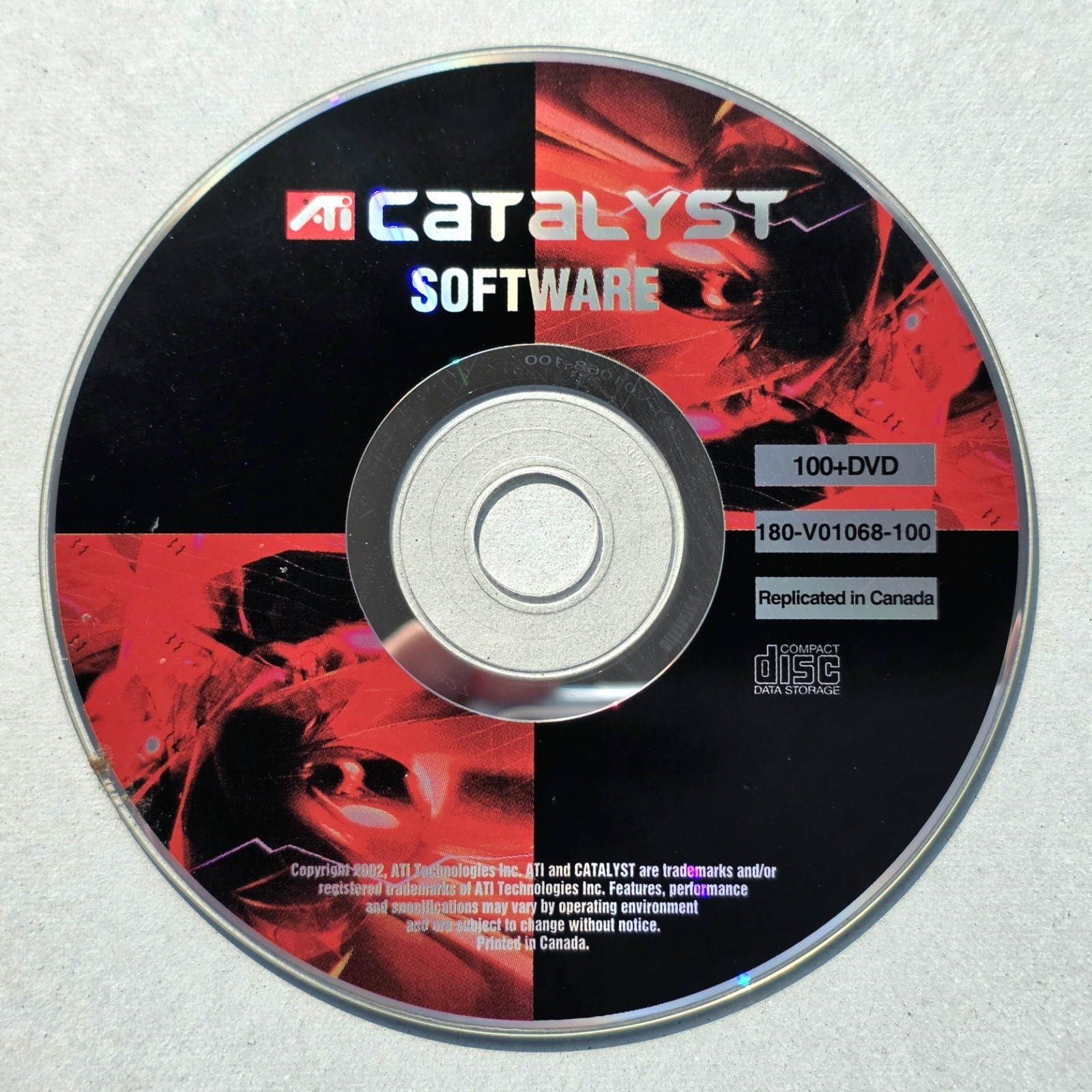ATI Catalyst (CD, 2002) Software 180-V01068-100 Installation/Driver CD