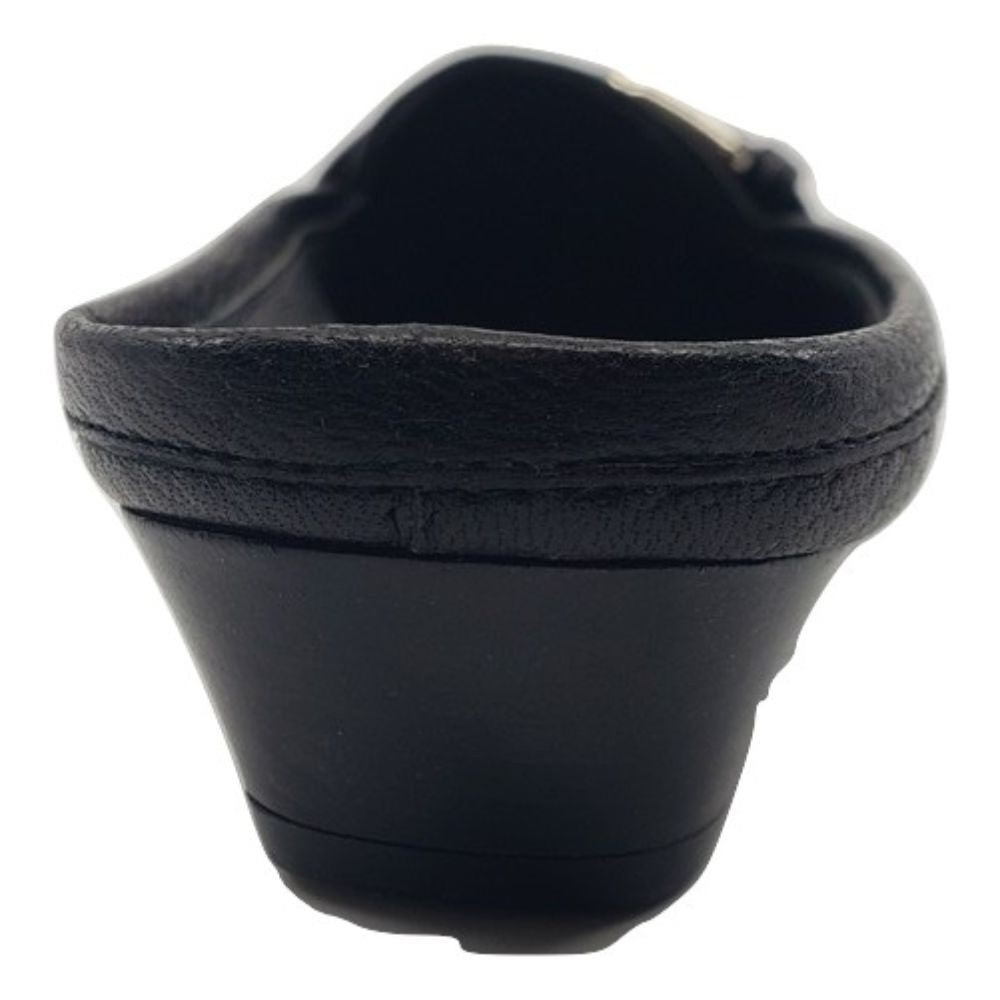 Makeabuck Black Leather Stuart Weitzman Clogs