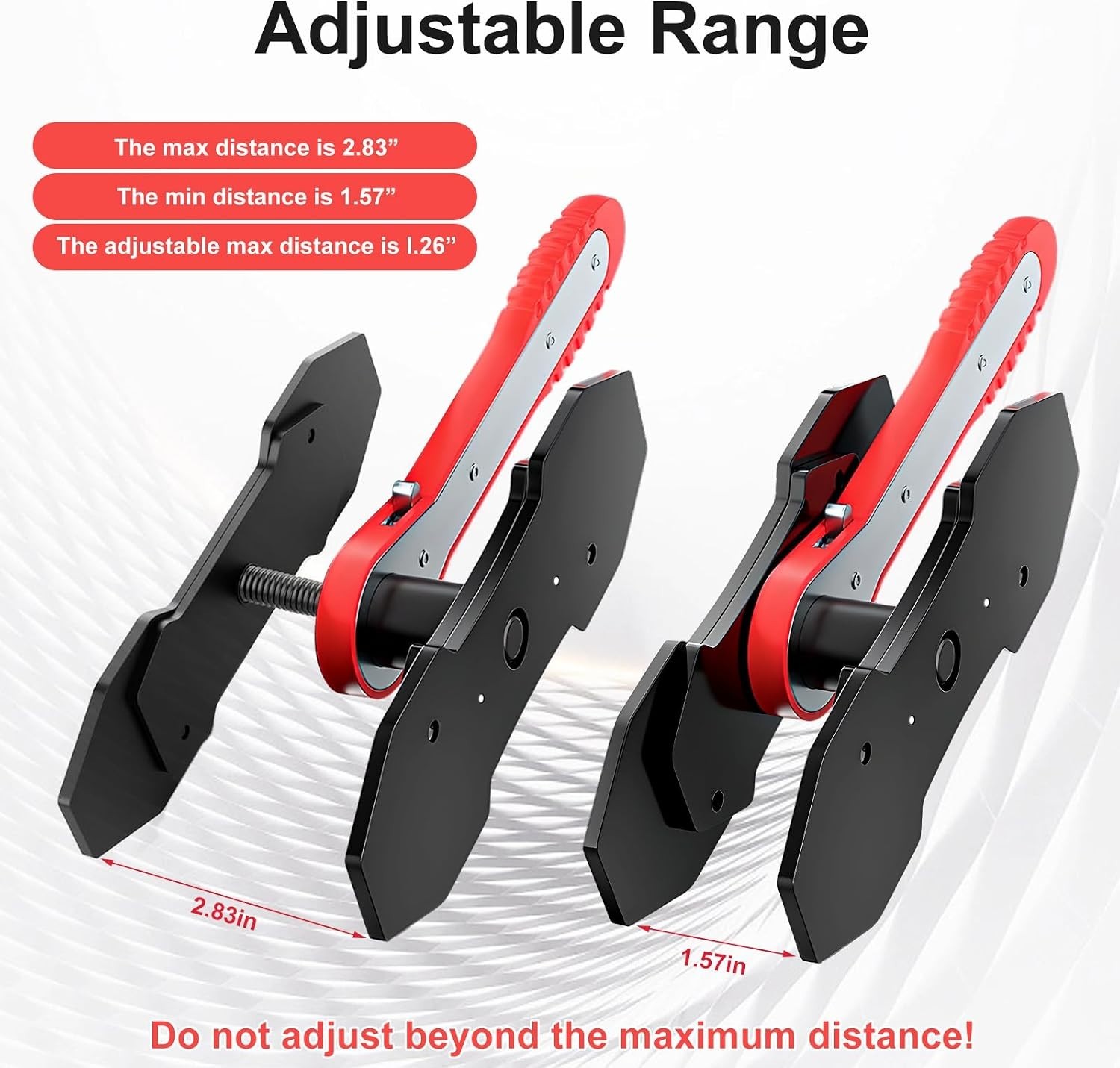 Brake Caliper Piston Compression Tool Kit with 360° Ratchet, Red | 4 Hooks & ...