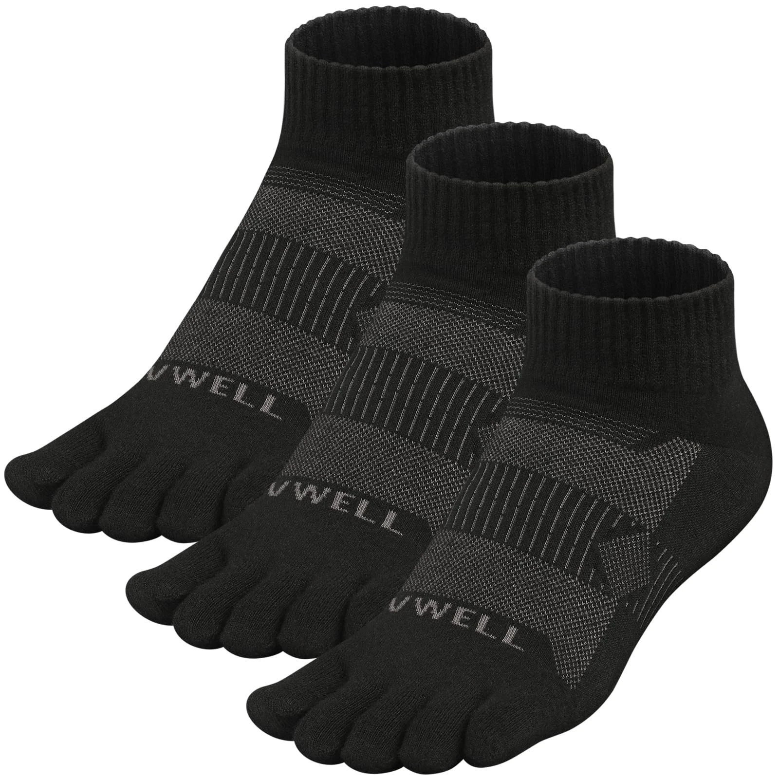 Merino Wool Toe Socks for Men and Women, Moisture Wicking Ankle Five Finger s...