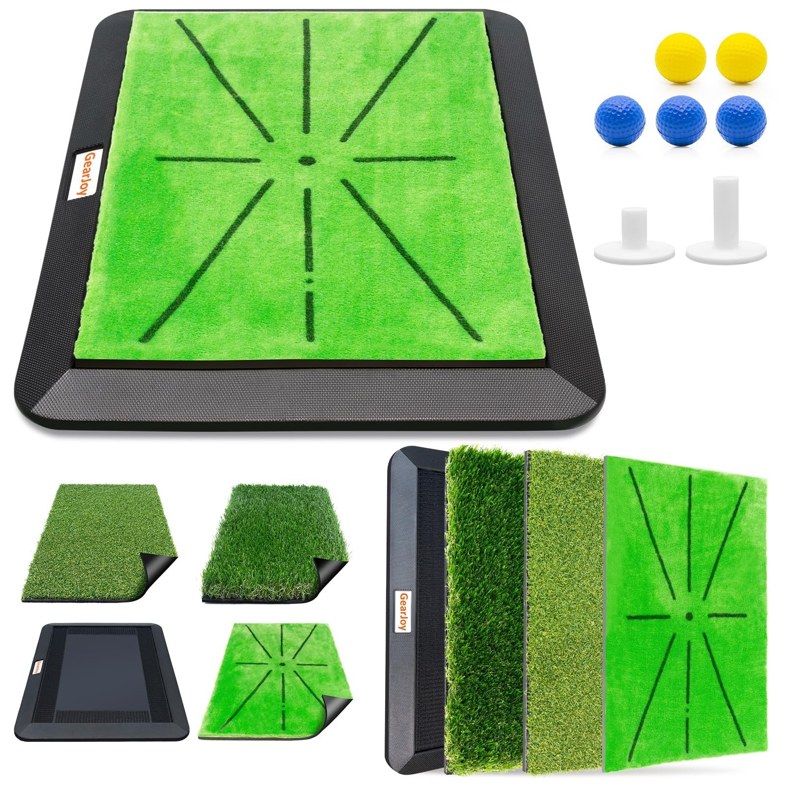 Golf Practice Mat,Golf Mats for Backyard Office & Garage Hitting Training | N...