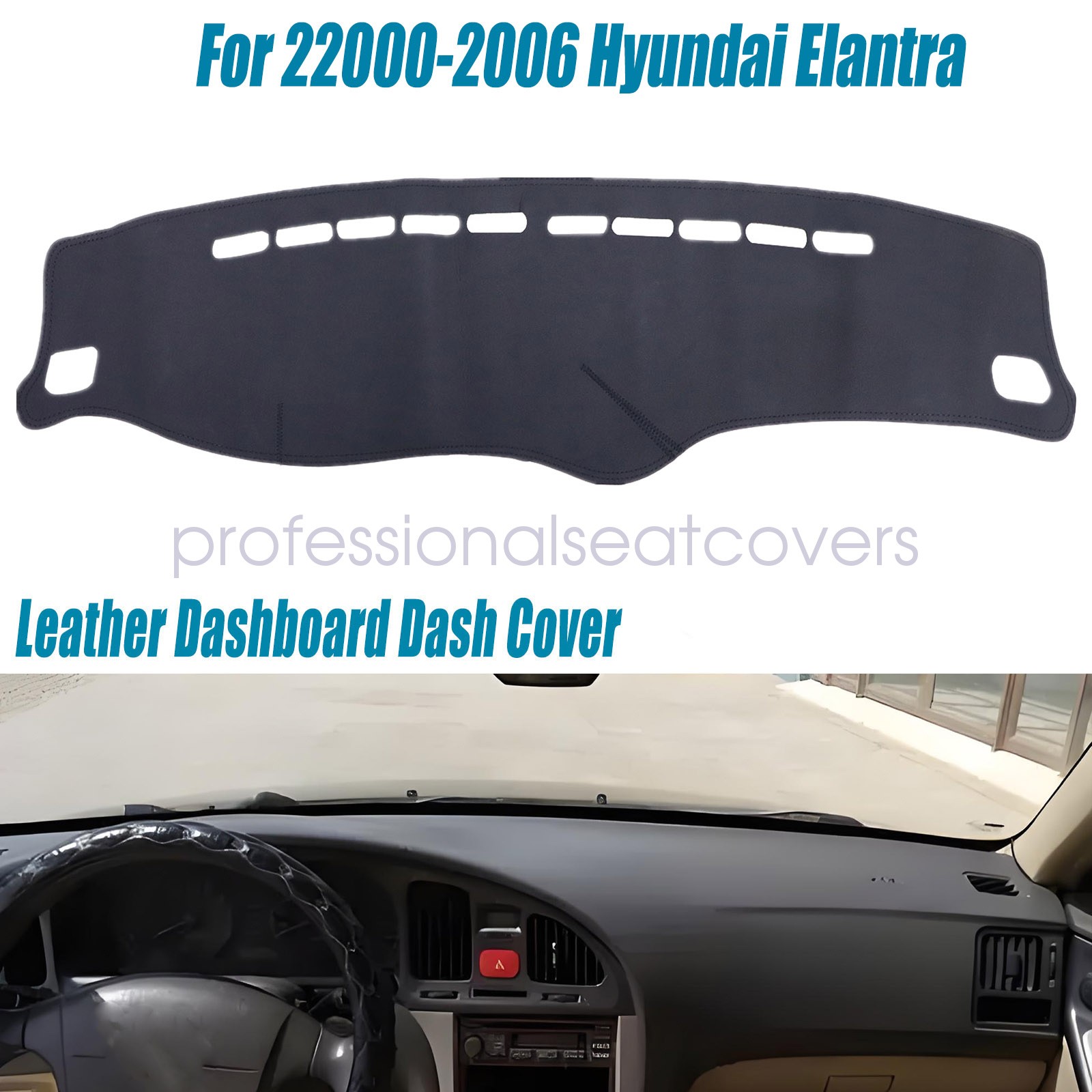 For 2000-2006 Hyundai Elantra Leather Dashboard Dash Cover Dashmat Carpet
