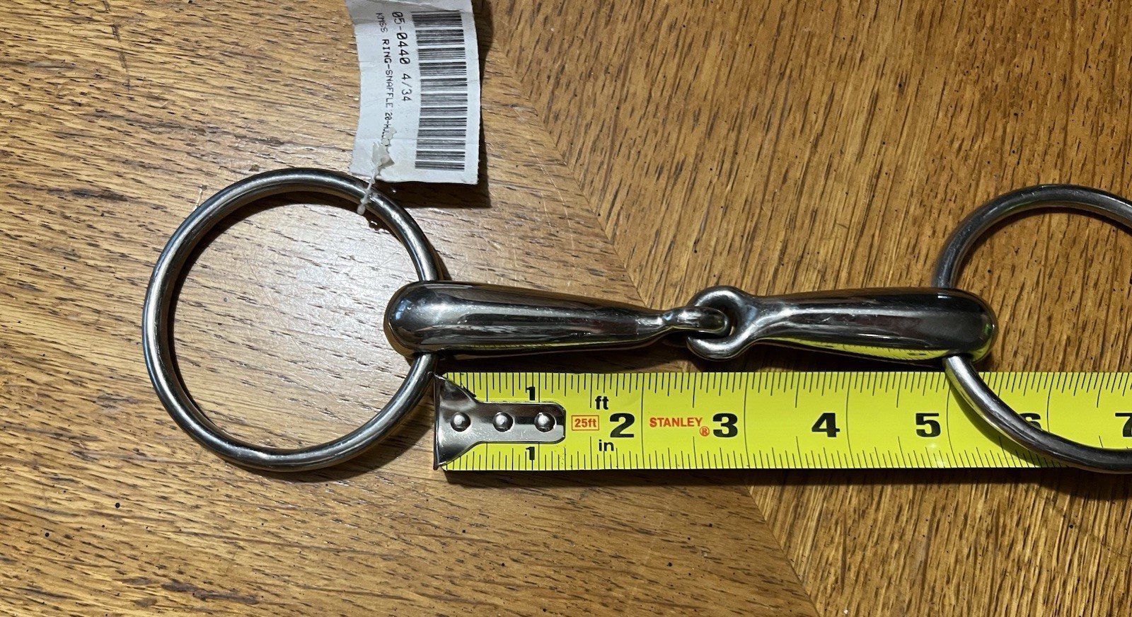 Stainless Steel Single Joint Loose Ring 4 3/4” Snaffle
