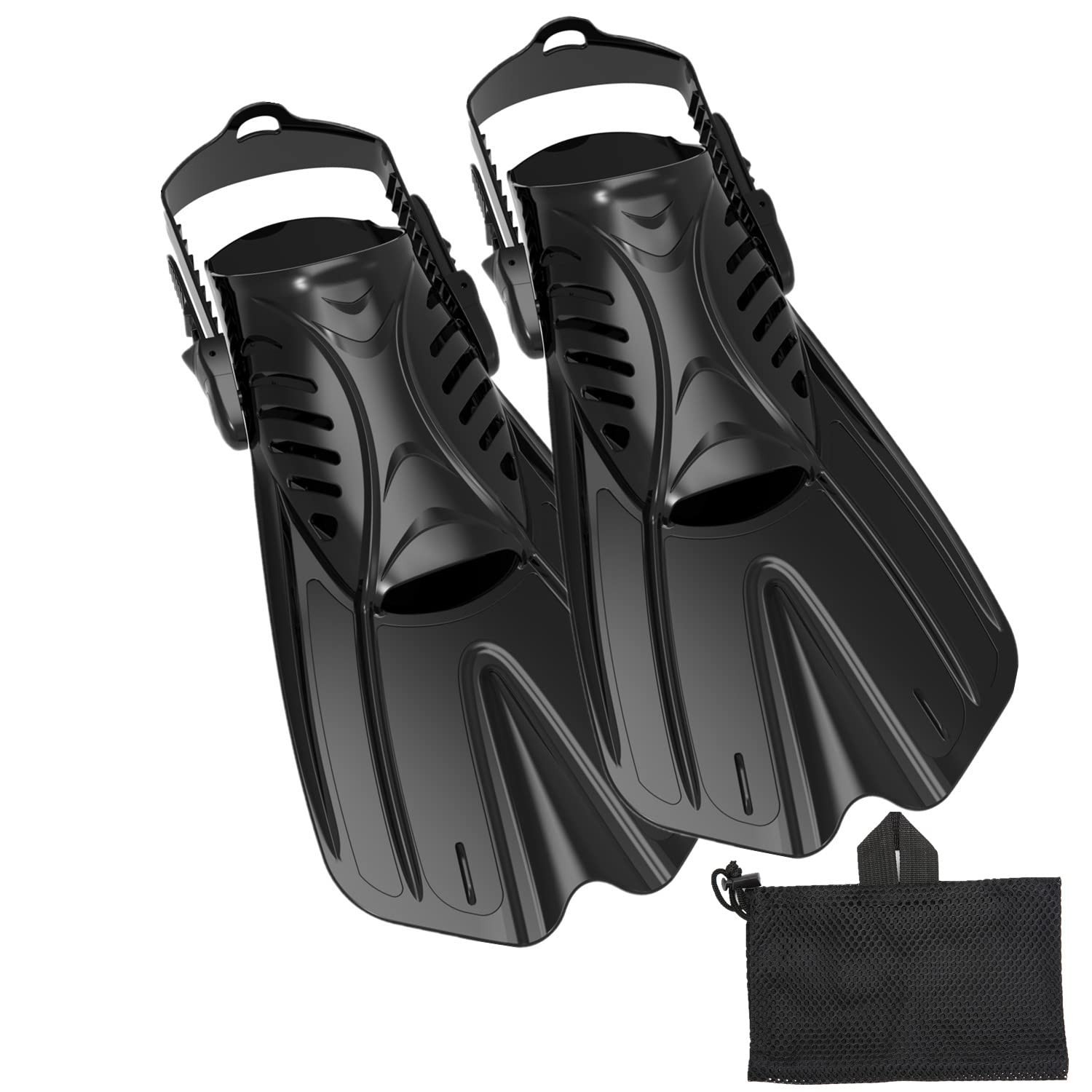 Diving fins Snorkeling Gear for L/XL (US Men 9-13 / Women 10-14), BLACK