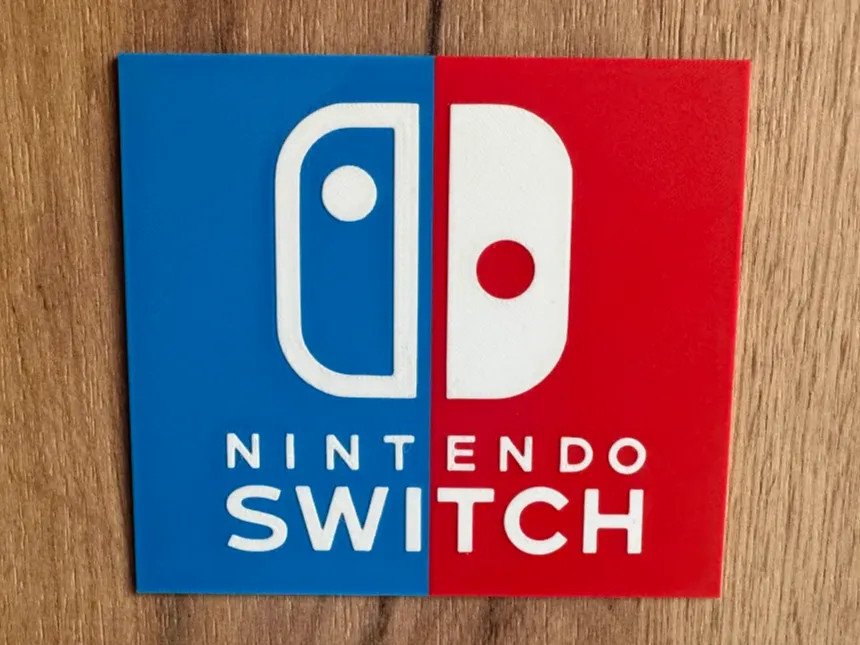 Nintendo Switch Logo Sticker Vinyl Decal Red Blue Bumper Laptop Video Game